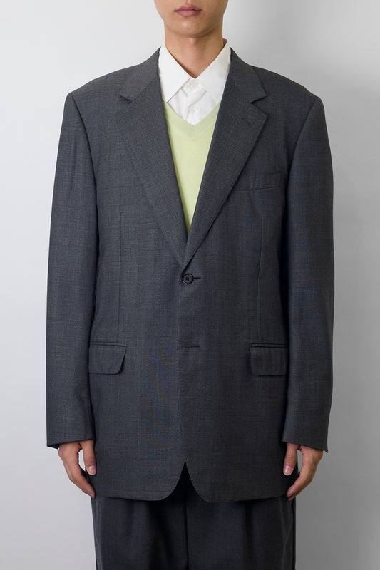 CANALI GRAY WOOL TAILORED JACKET MADE IN ITALY