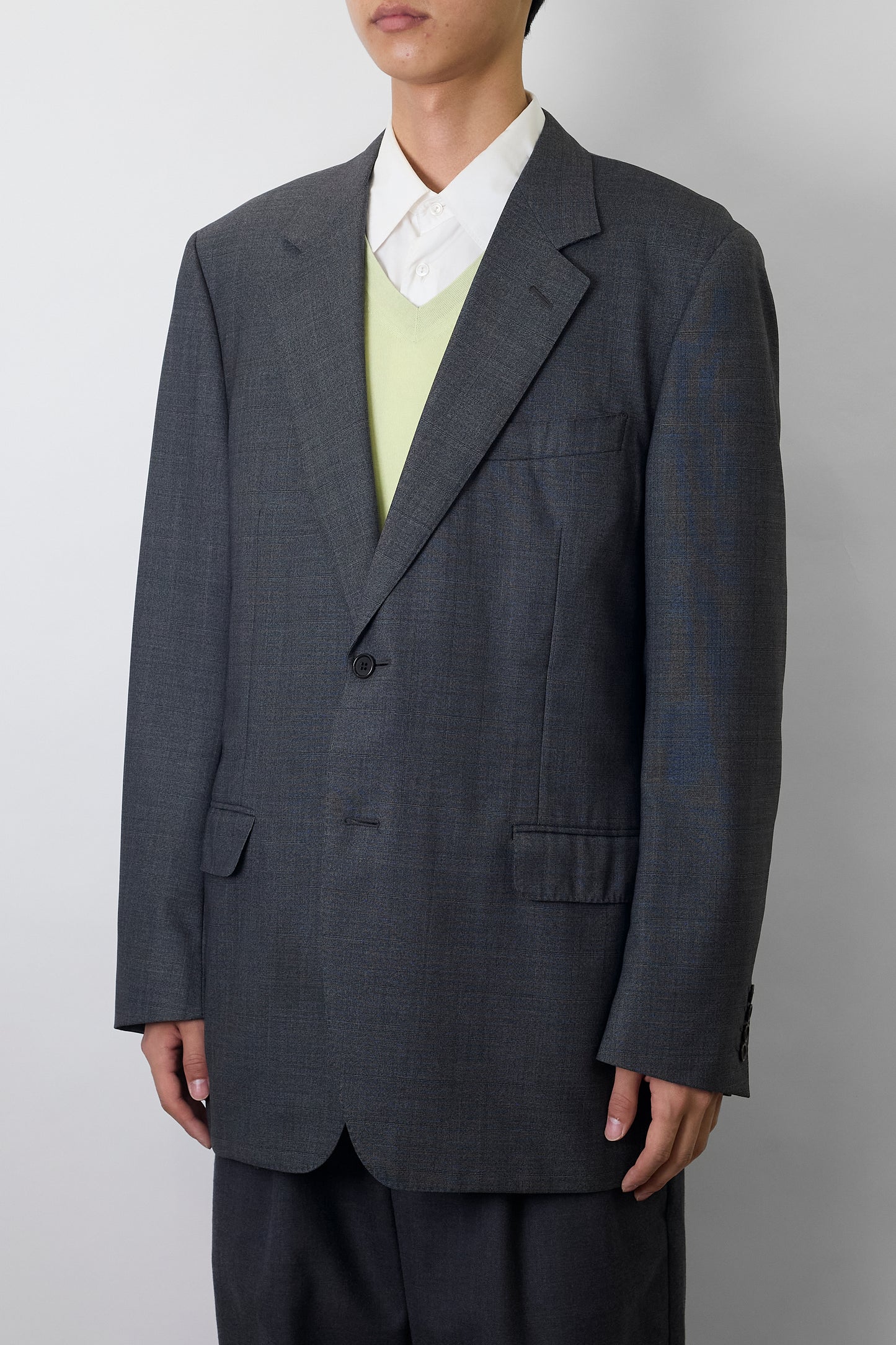 CANALI GRAY WOOL TAILORED JACKET MADE IN ITALY