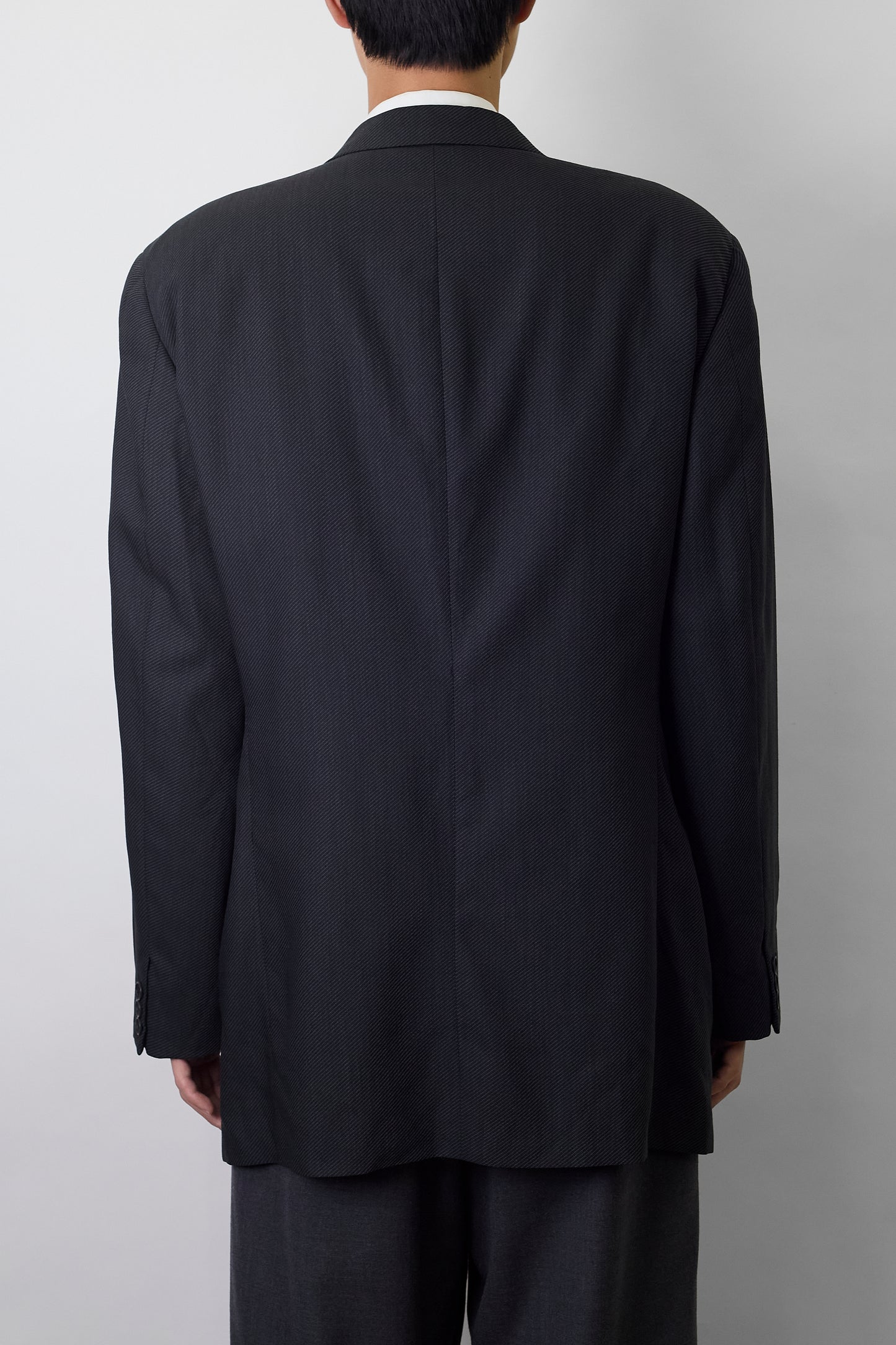 GIORGIO ARMANI GRAY WOOL TAILORED JACKET MADE IN ITALY