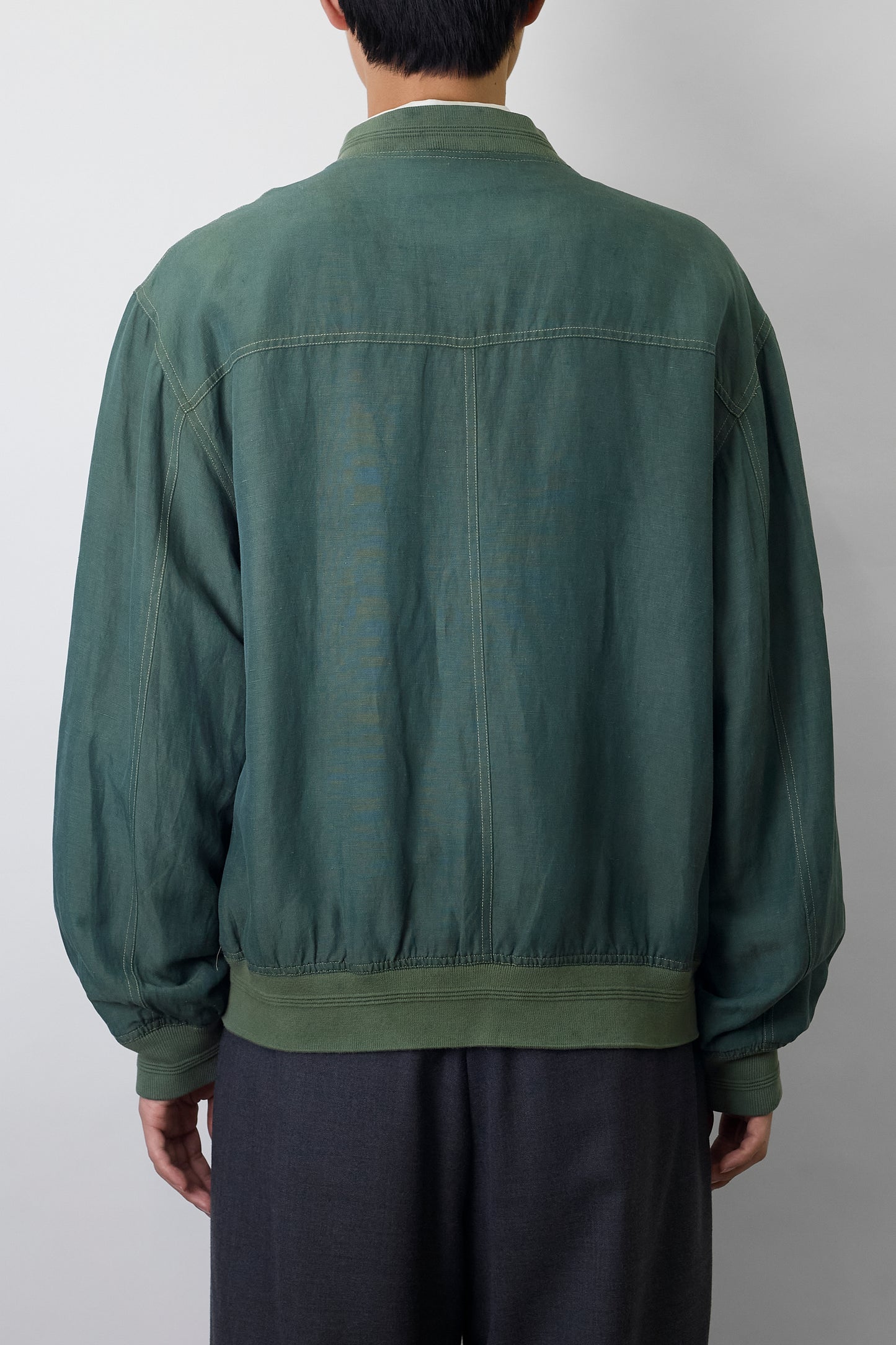 IVYOXFORD GREEN SILK SHORT JACKET MADE IN ITALY