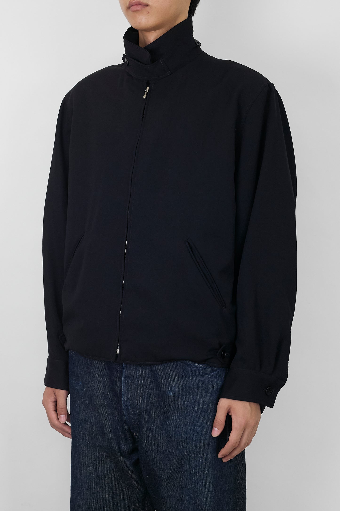 AGNES B. HOMME BLACK WOOL SHORT JACKET MADE IN FRANCE