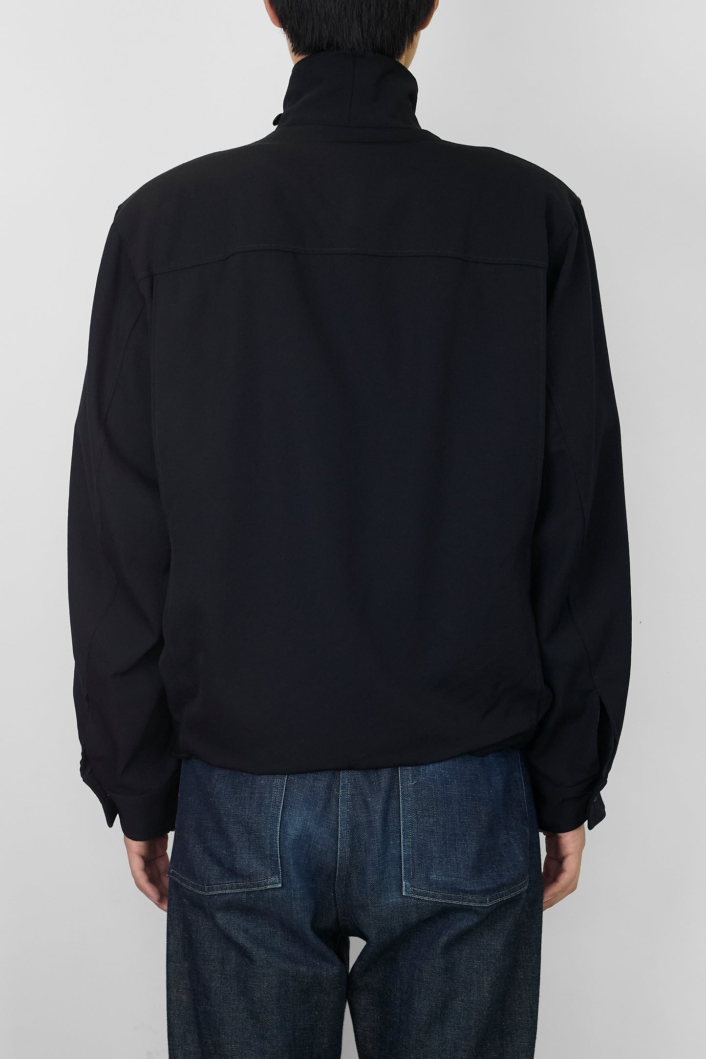 AGNES B. HOMME BLACK WOOL SHORT JACKET MADE IN FRANCE