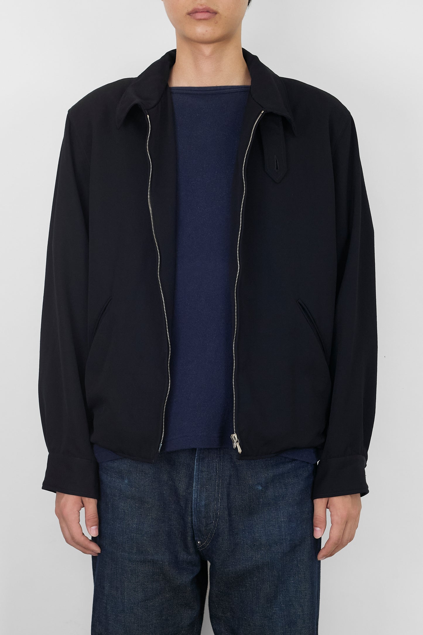 AGNES B. HOMME BLACK WOOL SHORT JACKET MADE IN FRANCE