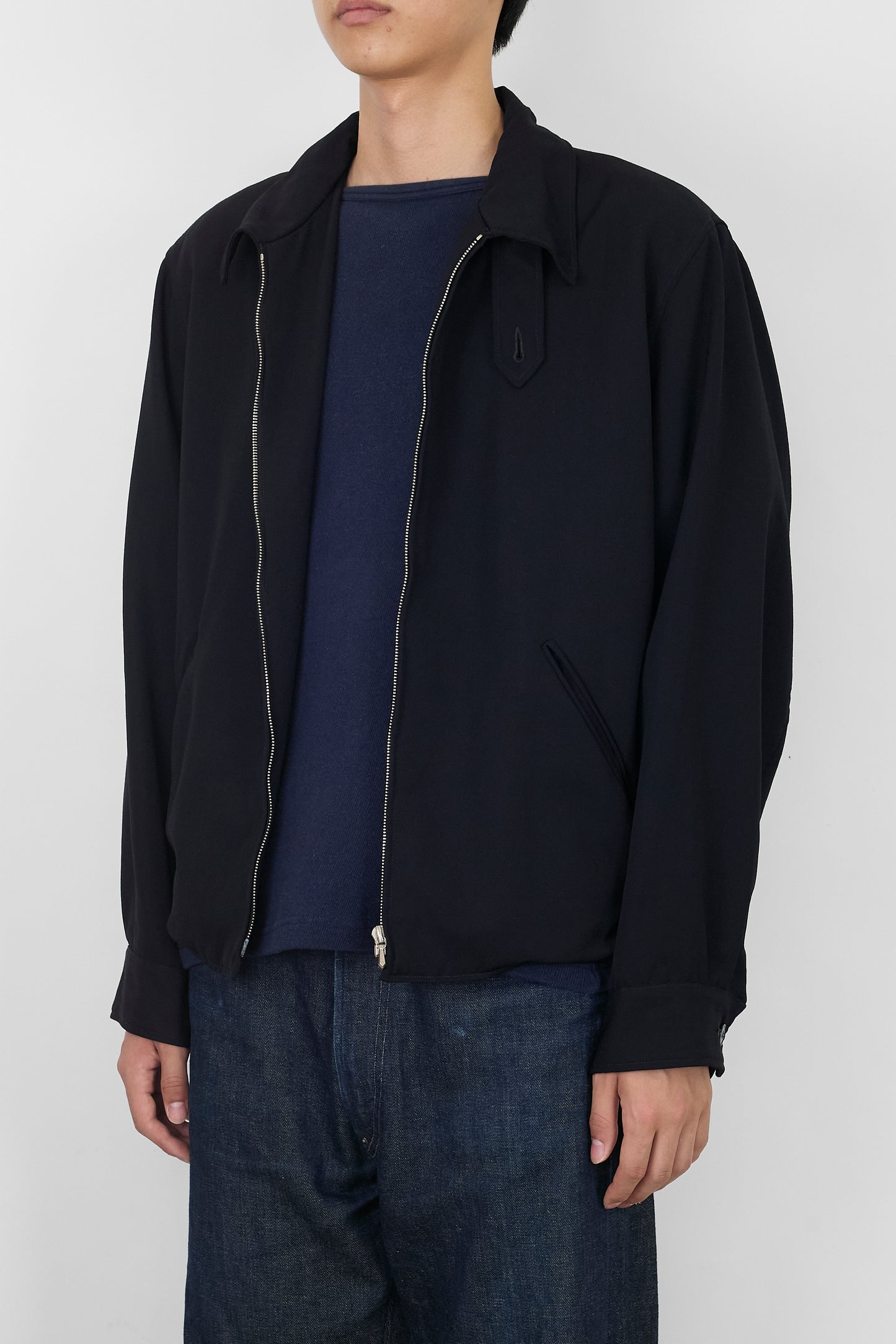 AGNES B. HOMME BLACK WOOL SHORT JACKET MADE IN FRANCE