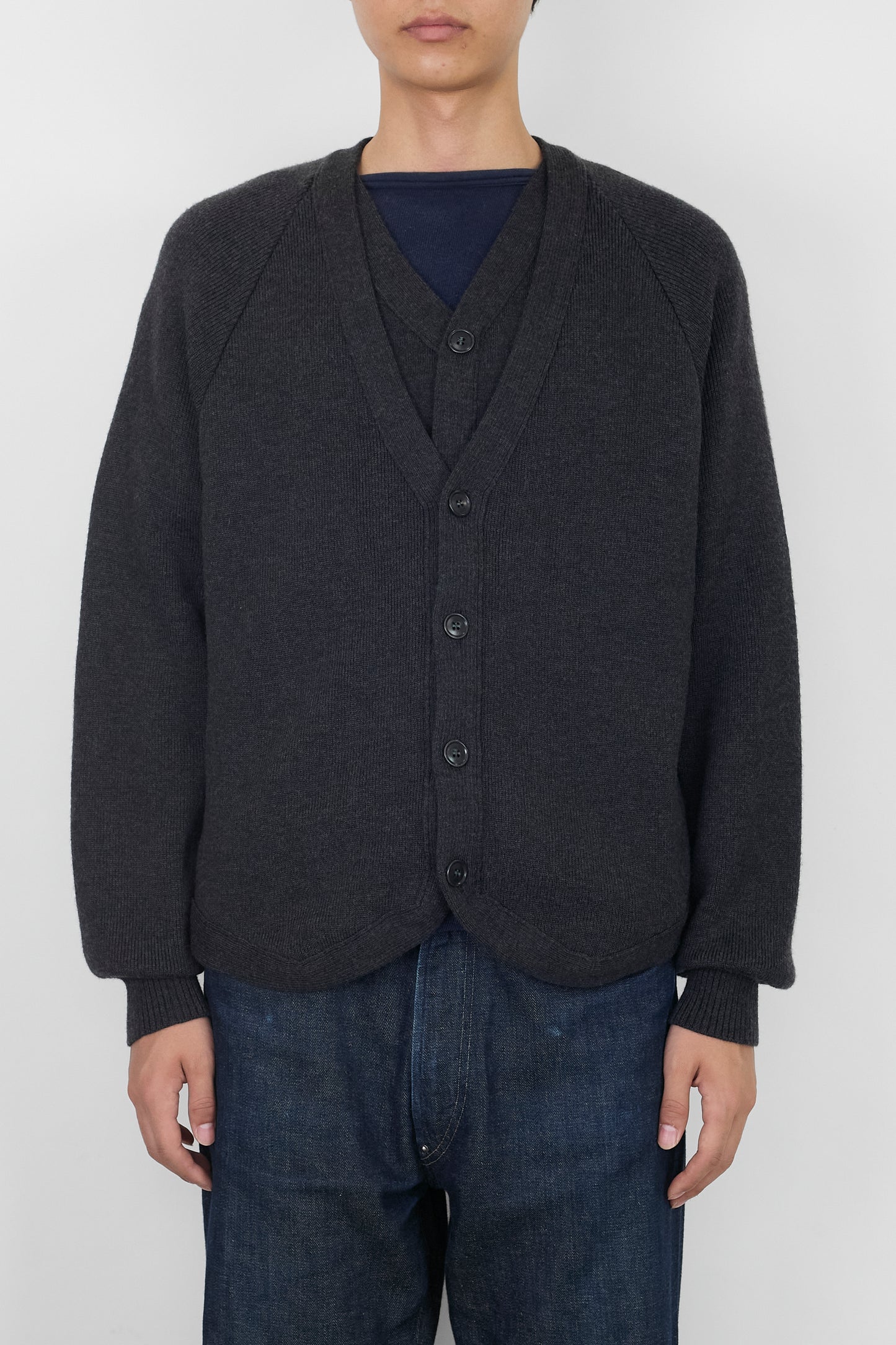 GIORGIO ARMANI DOCKING GRAY WOOL KNIT MADE IN ITALY