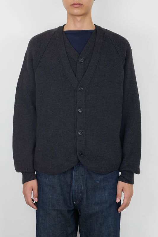 GIORGIO ARMANI DOCKING GRAY WOOL KNIT MADE IN ITALY