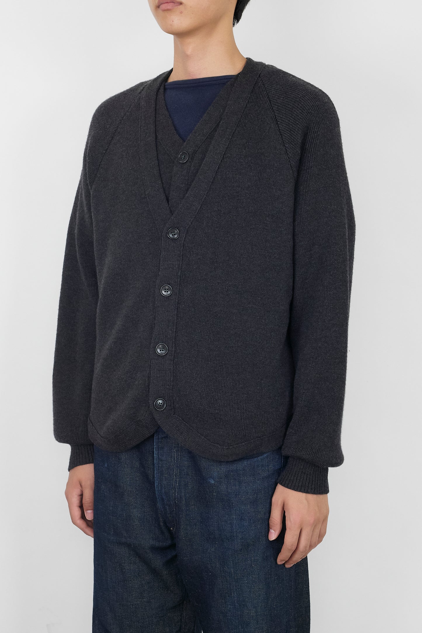 GIORGIO ARMANI DOCKING GRAY WOOL KNIT MADE IN ITALY