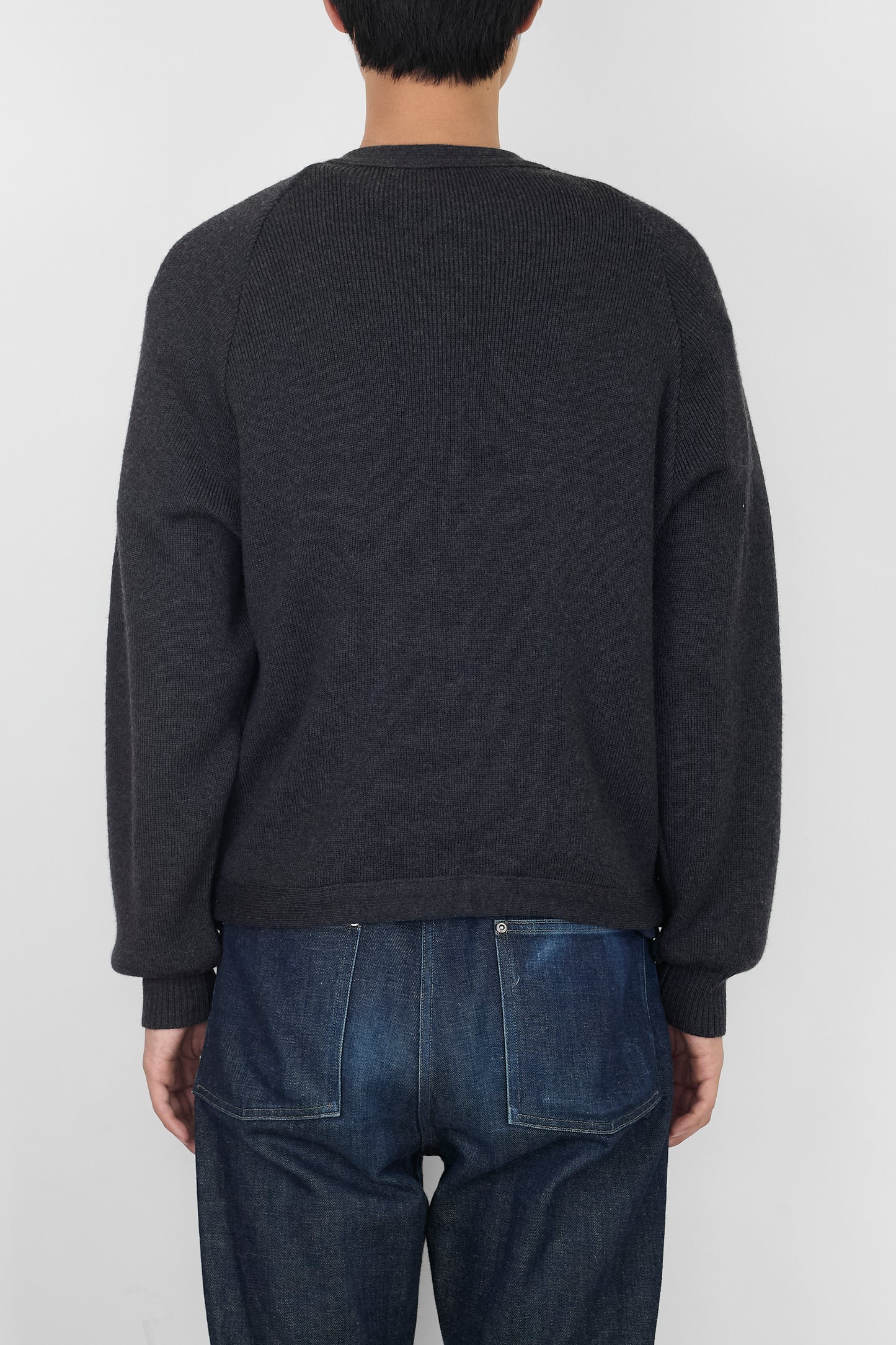 GIORGIO ARMANI DOCKING GRAY WOOL KNIT MADE IN ITALY