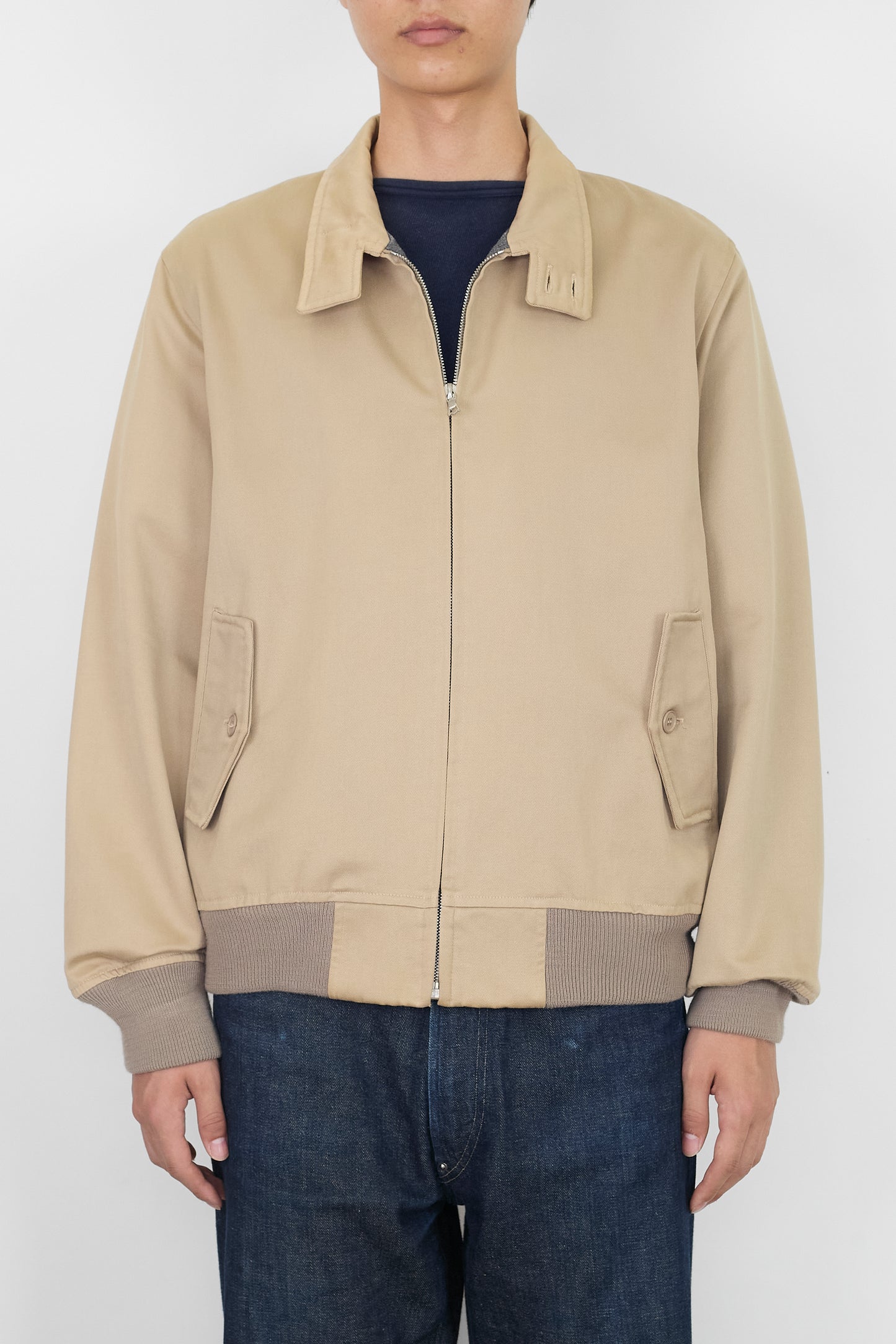 A.P.C. BEIGE ZIP UP JACKET MADE IN FRANCE