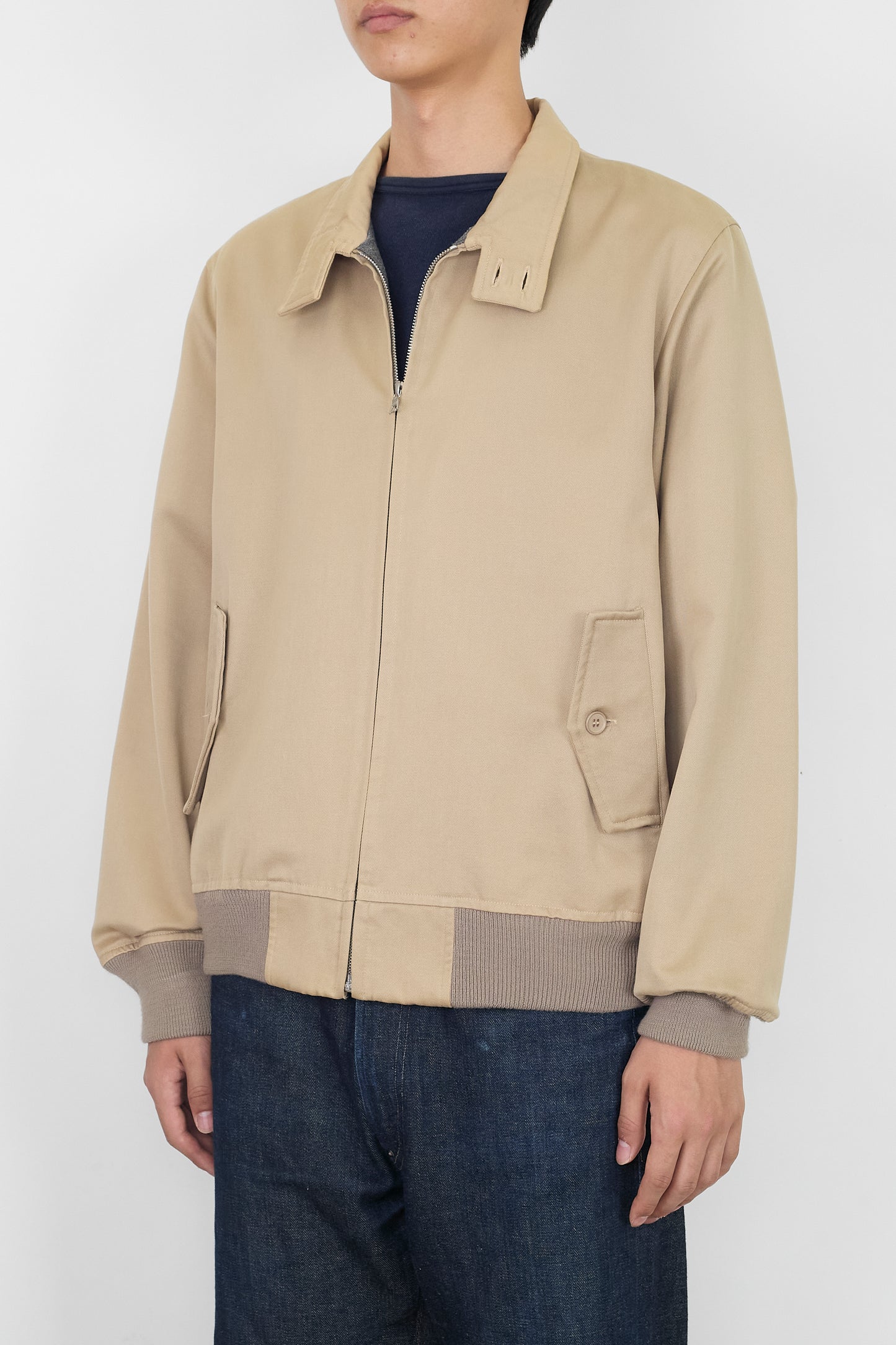 A.P.C. BEIGE ZIP UP JACKET MADE IN FRANCE