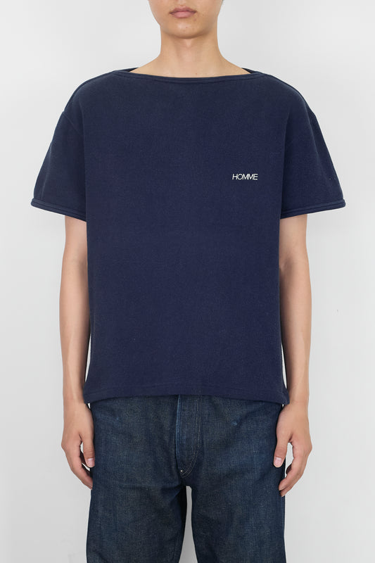 HOMME COMME DES GARCONS NAVY HALF SLEEVE SWEAT