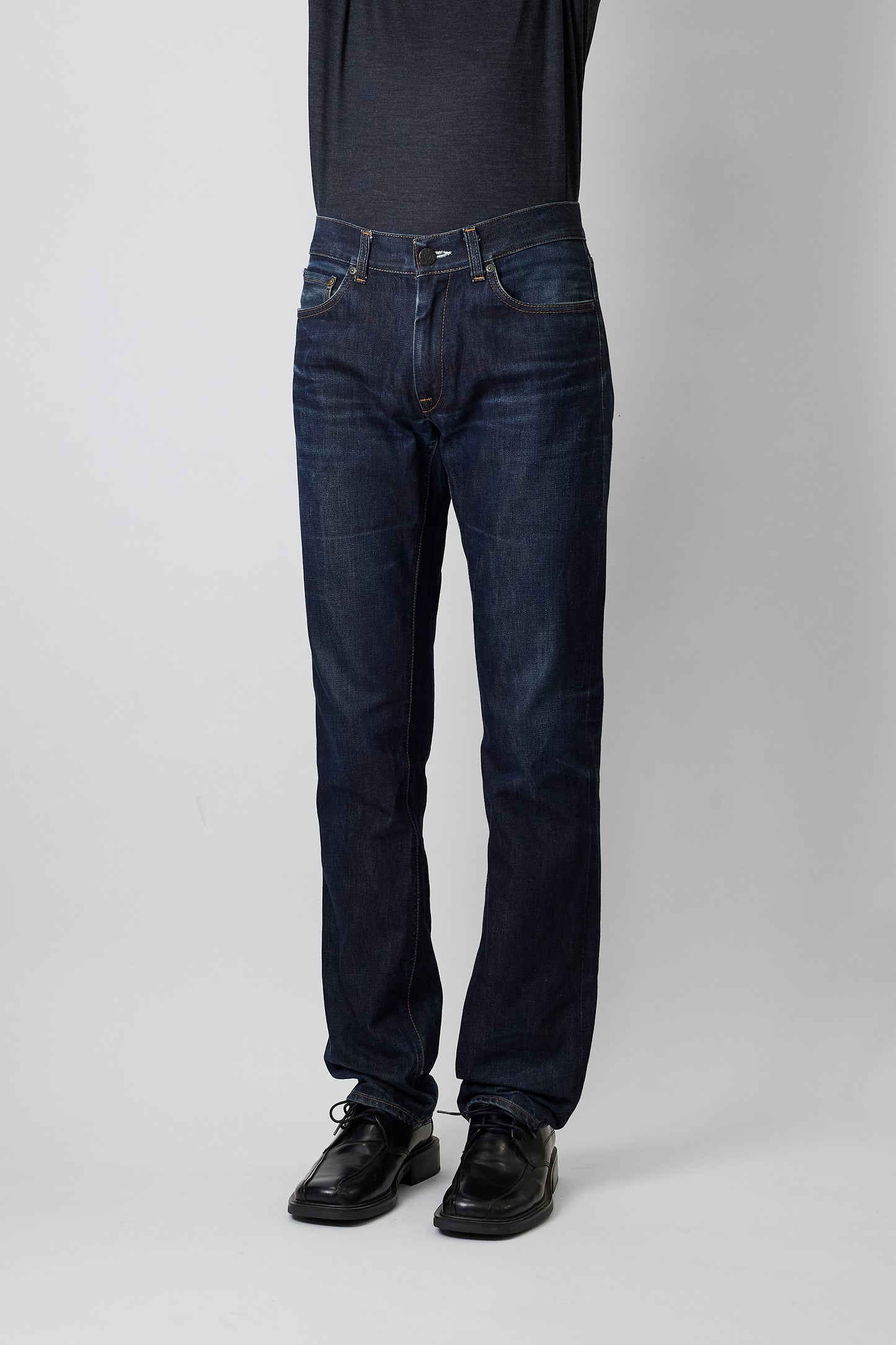 ACNE INDIGO DENIM MIC RIDID PANTS