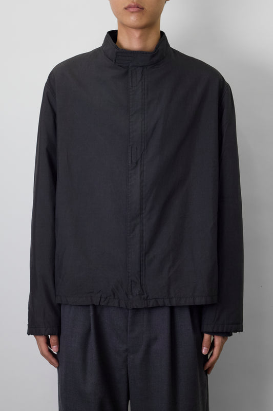 PRADA BLACK GRAY SILK SHORT JACKET MADE IN ITALY
