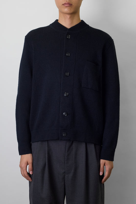 BREIDHOF BLACK WOOL KNIT JACKET MADE IN GERMANY