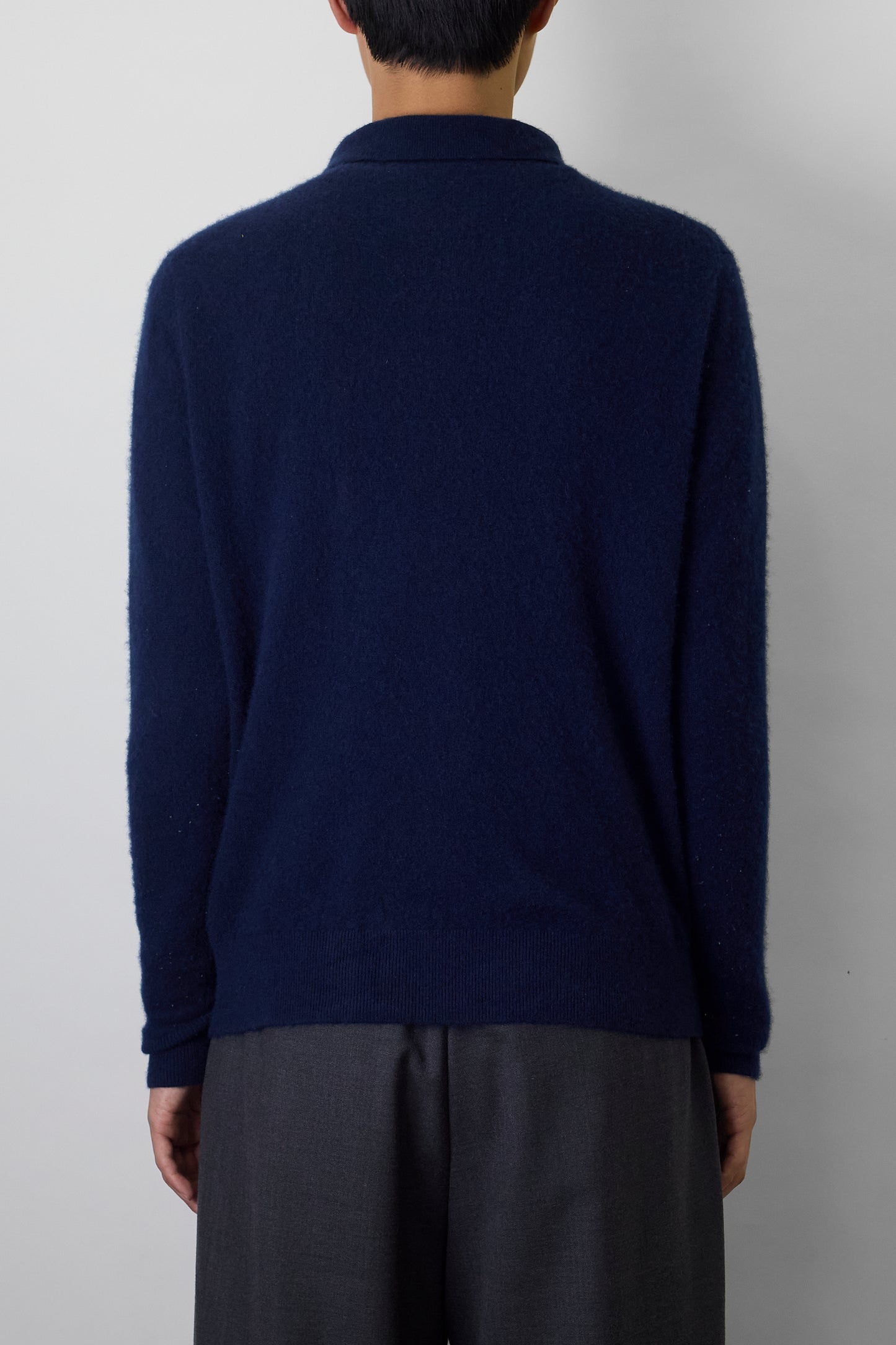 J.CREW NAVY CASHMERE KNIT POLO SHIRT