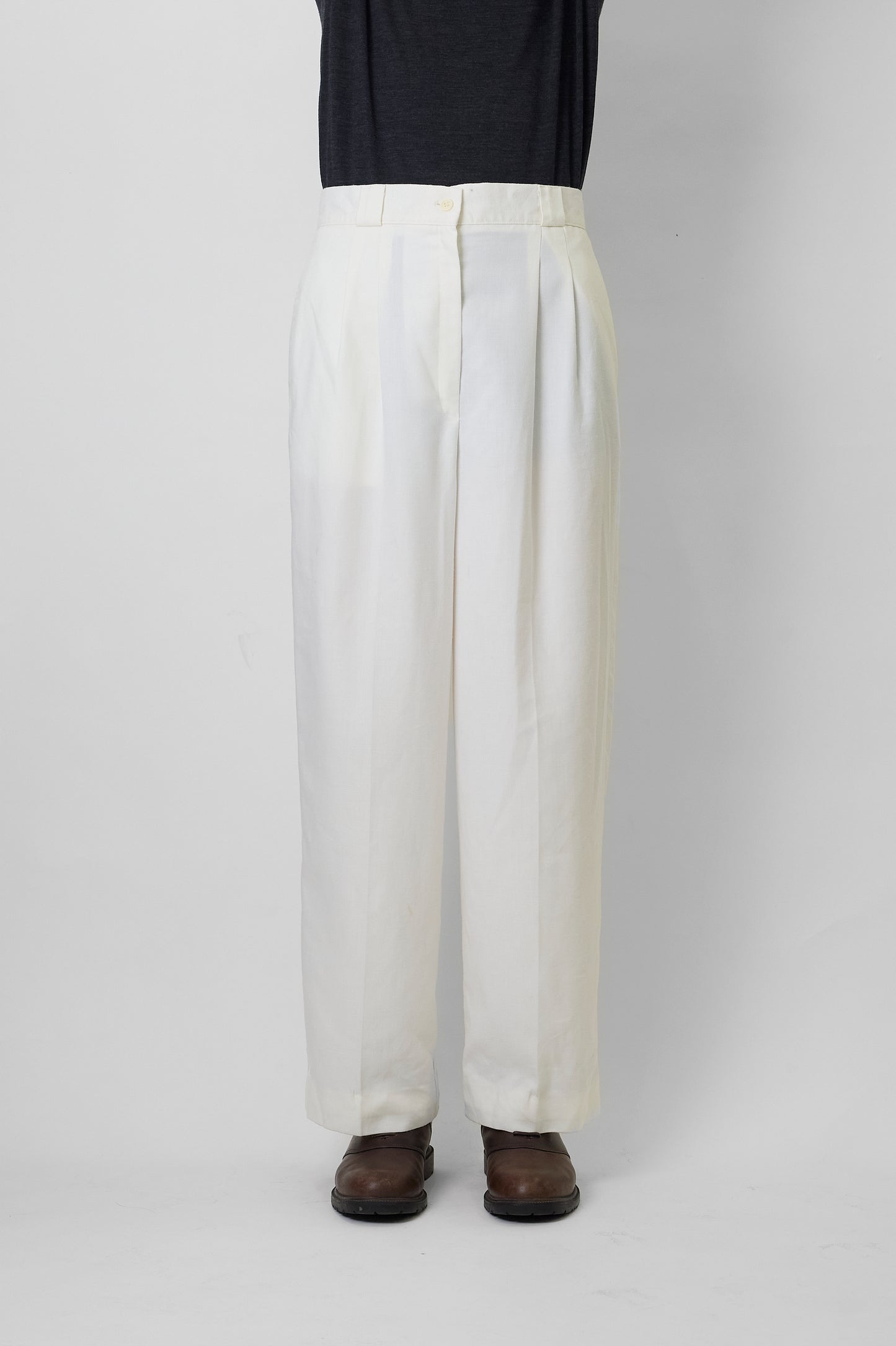 VINTAGE WHITE WIDE PANTS