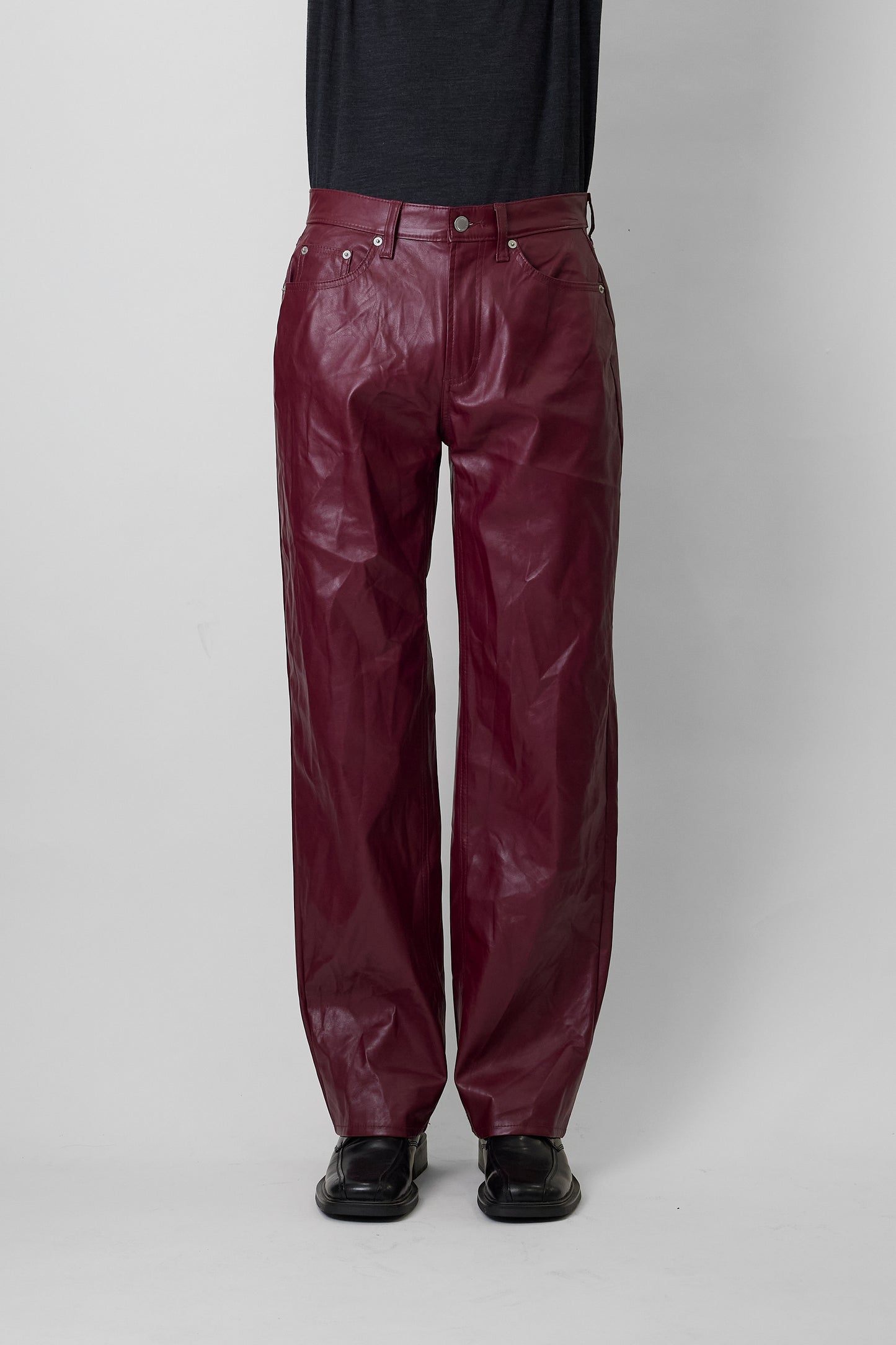 VINTAGE BURGANDY WIDE PANTS