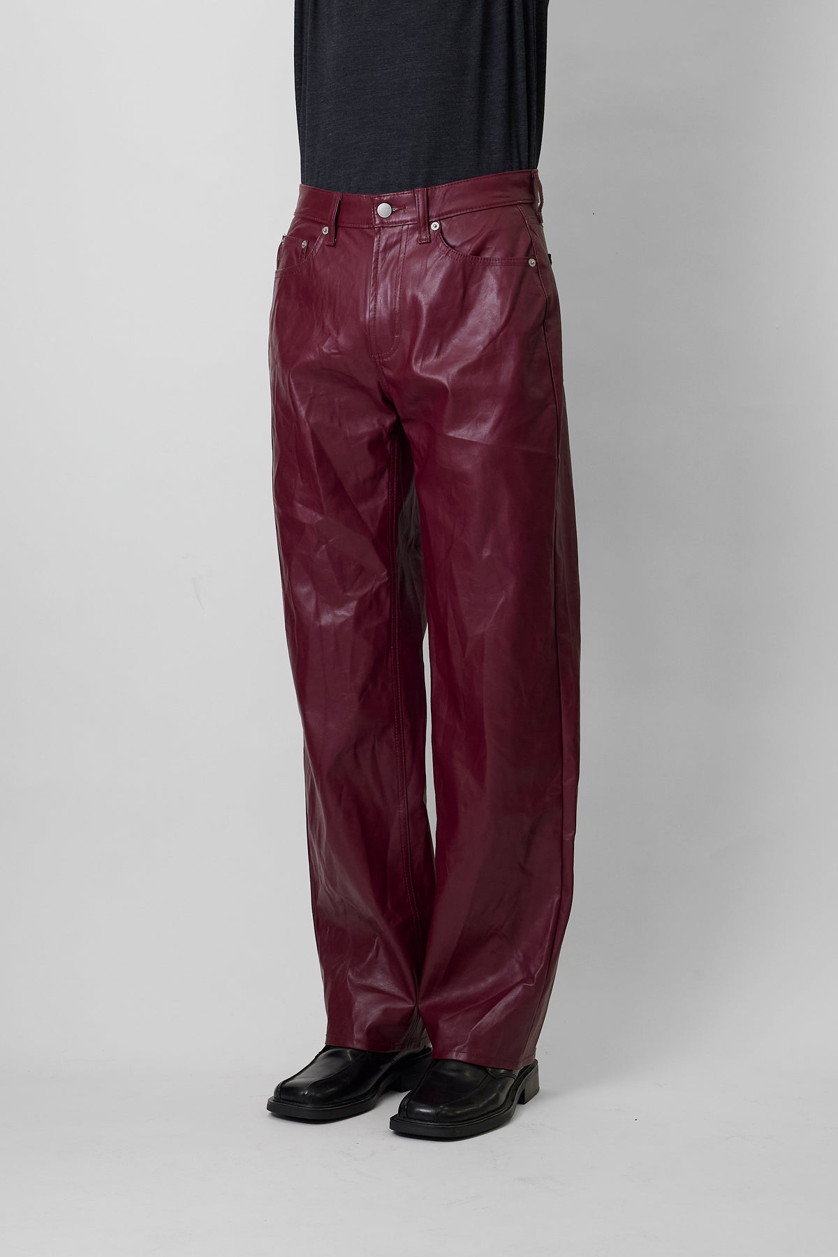 VINTAGE BURGANDY WIDE PANTS