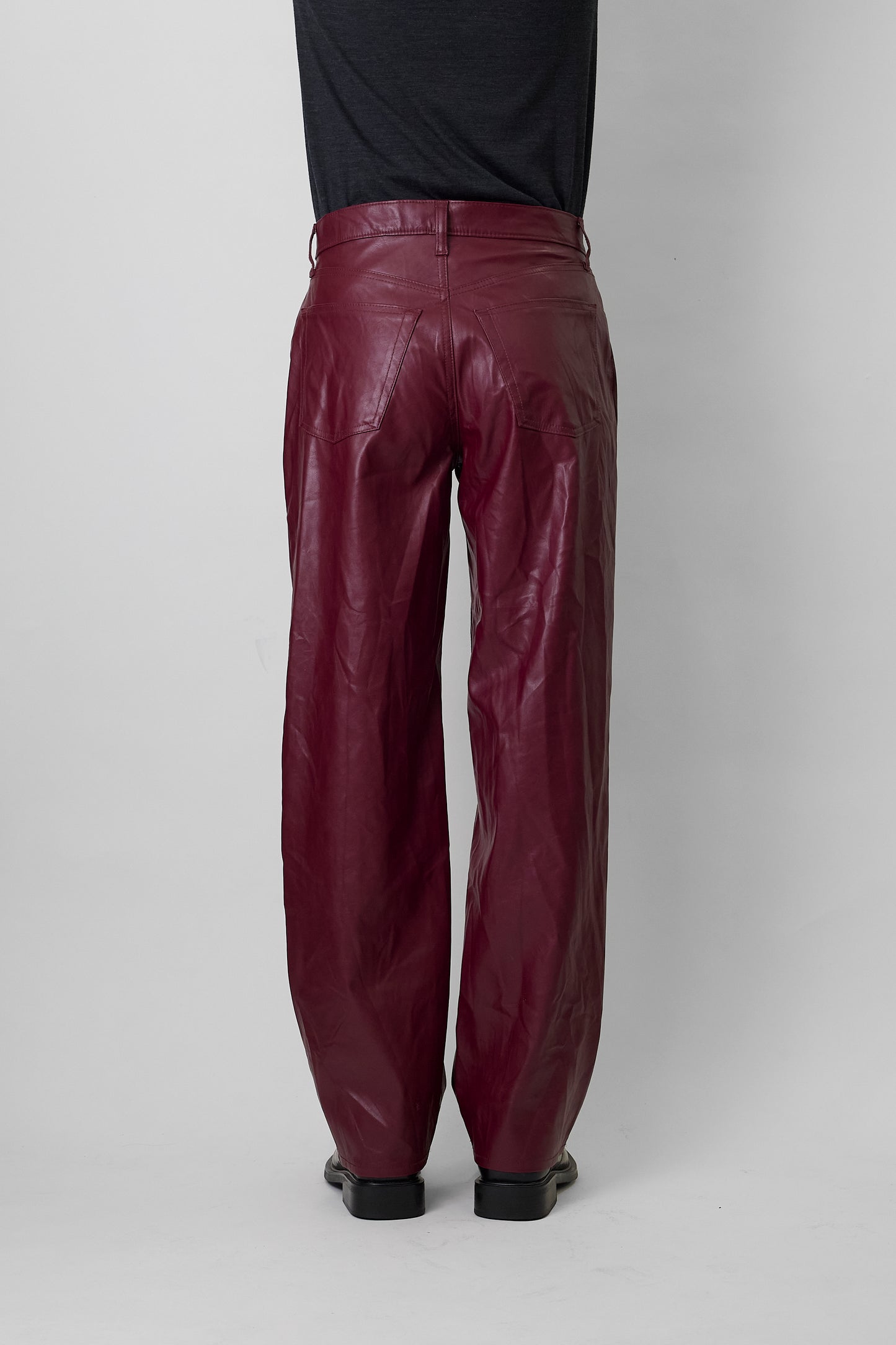 VINTAGE BURGANDY WIDE PANTS