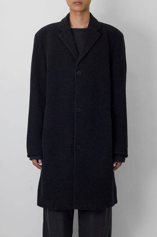 HUGO BOSS GRAY WOOL COAT MADE IN SPAIN