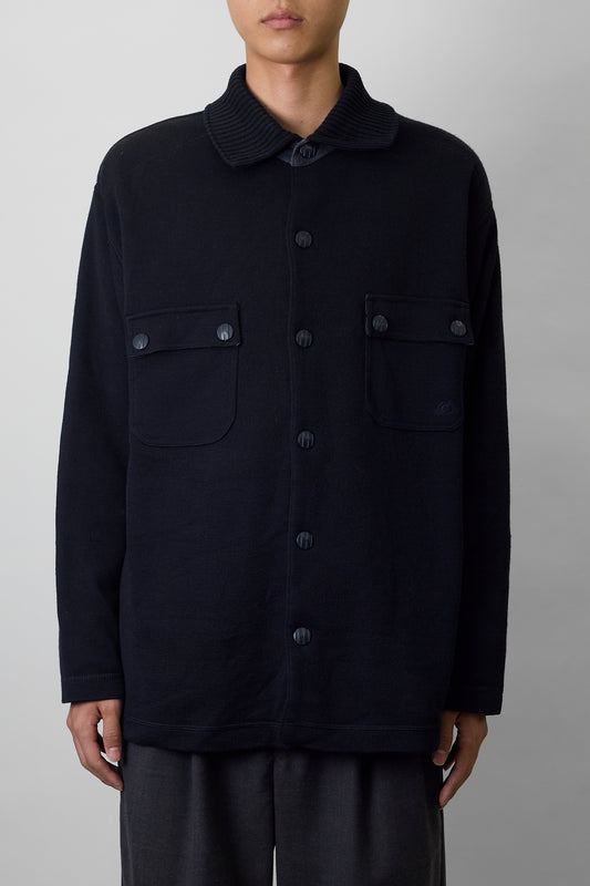 IL GRANCHIO DESIGNED NAVY WOOL JACKET MADE IN ITALY