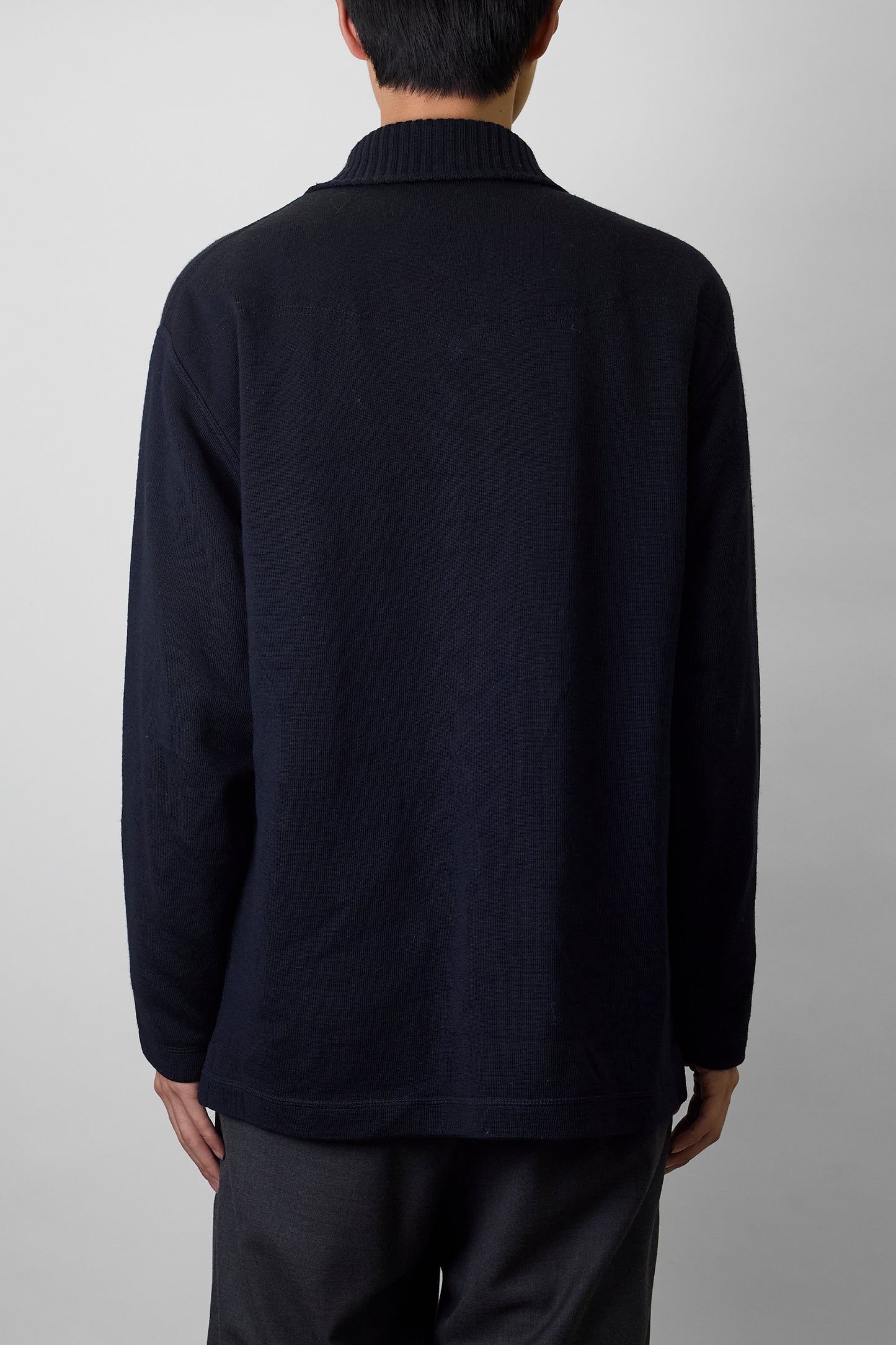 IL GRANCHIO DESIGNED NAVY WOOL JACKET MADE IN ITALY