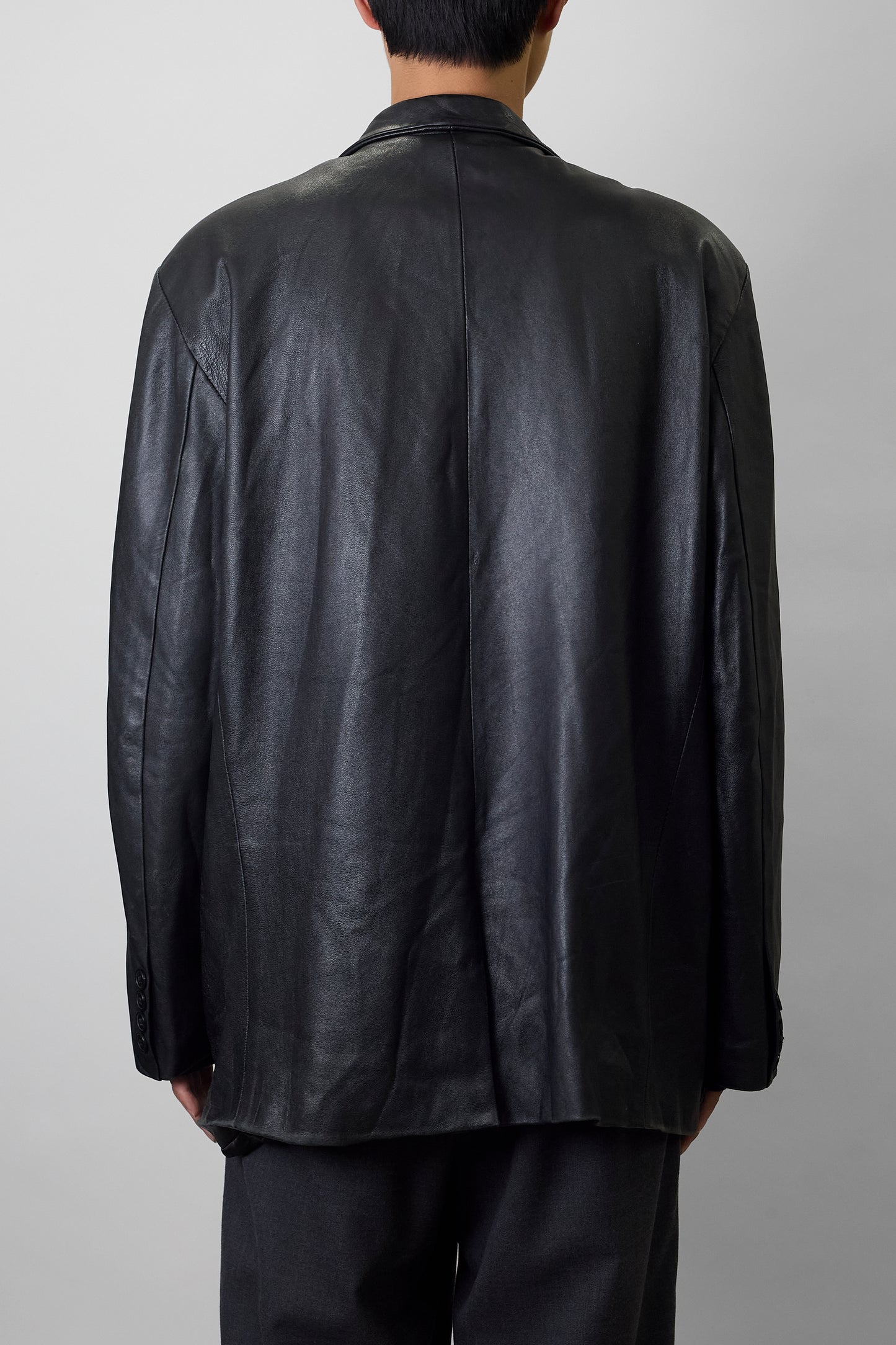 HUGO BOSS BLACK LEATHER JACKET MADE IN SPAIN