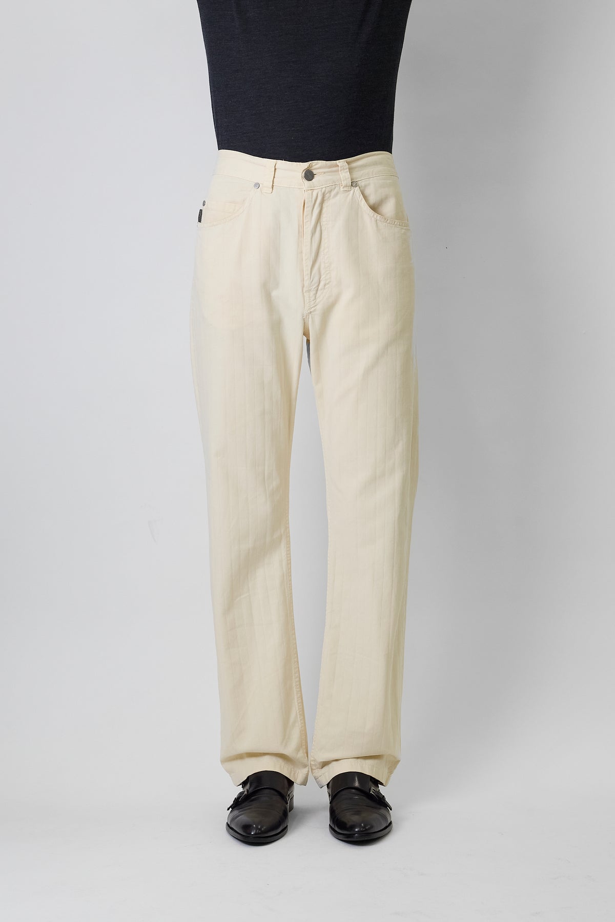 KENZO HOMME BEIGE STRAIGHAT PANTS MADE IN FRANCE