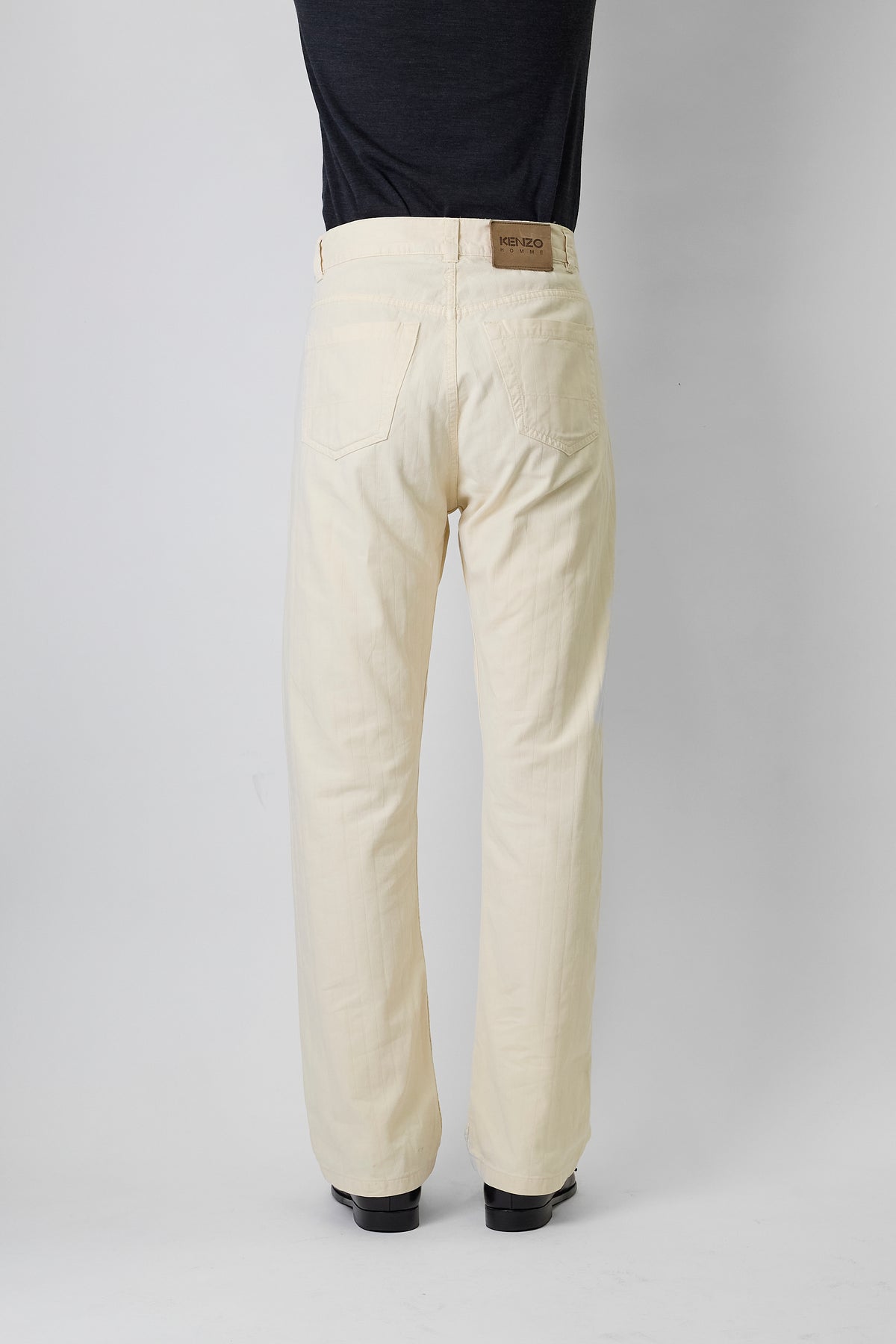 KENZO HOMME BEIGE STRAIGHAT PANTS MADE IN FRANCE