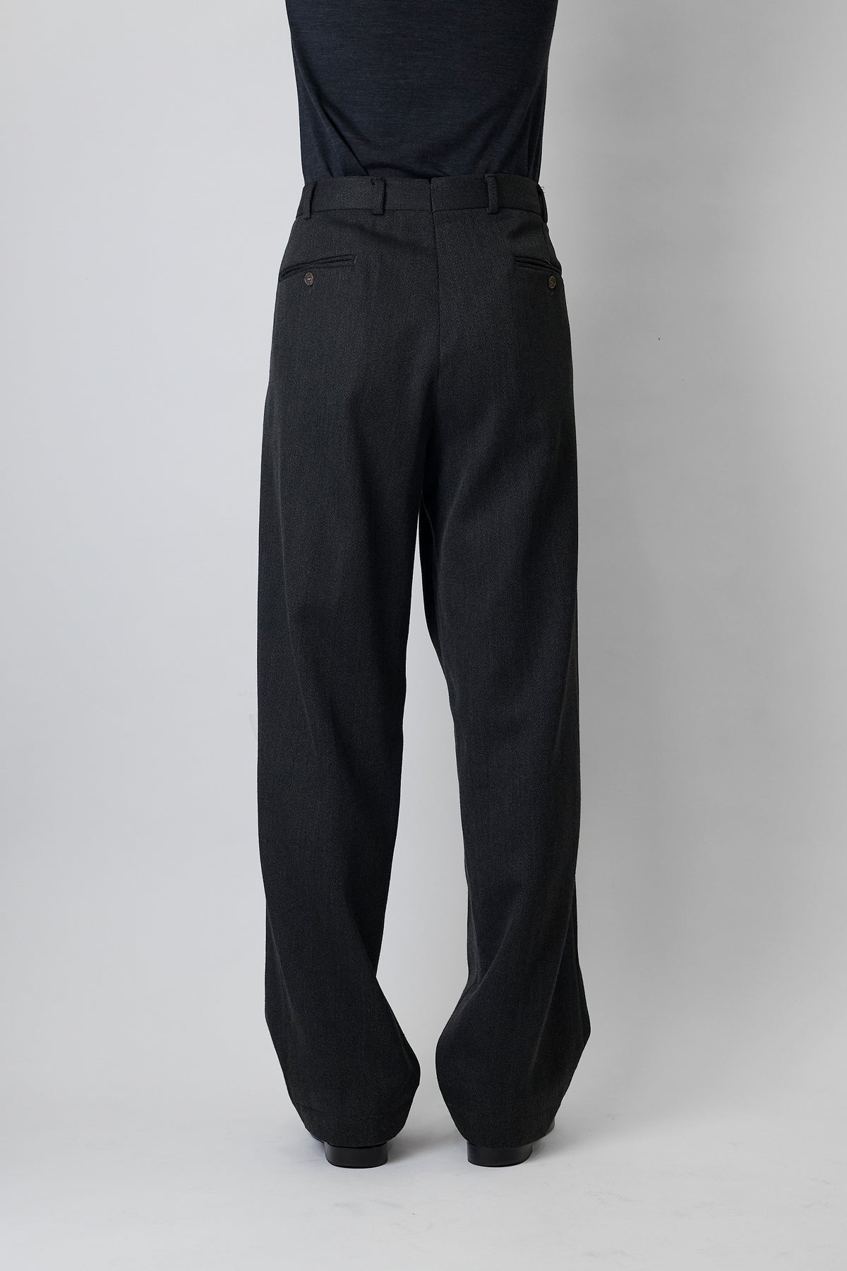 BROOKS BROTHERS GRAY WOOL WIDE PANTS MADE IN USA