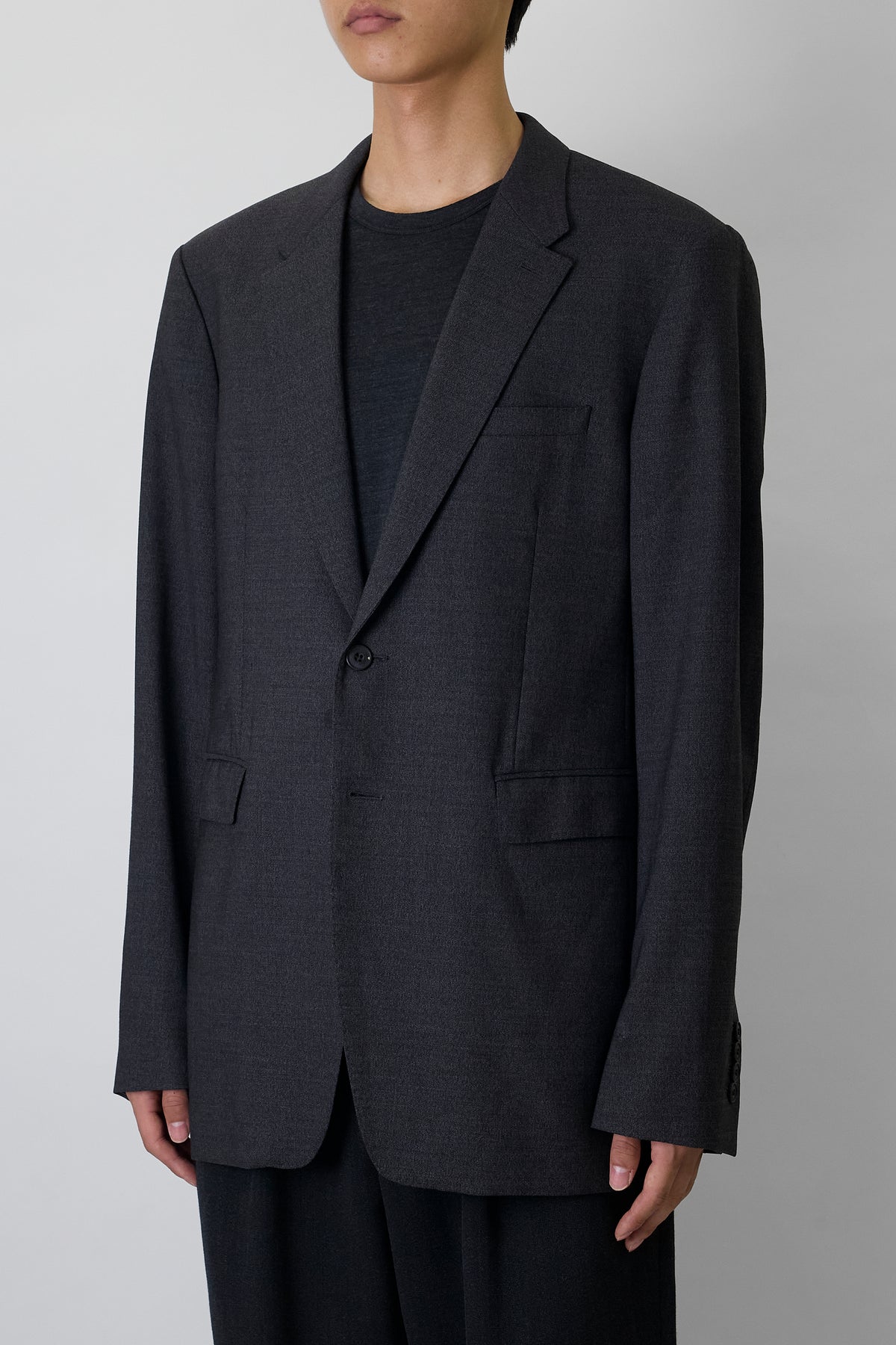 BURBERRY GRAY WOOL TAILORED JACKET MADE IN ITALY