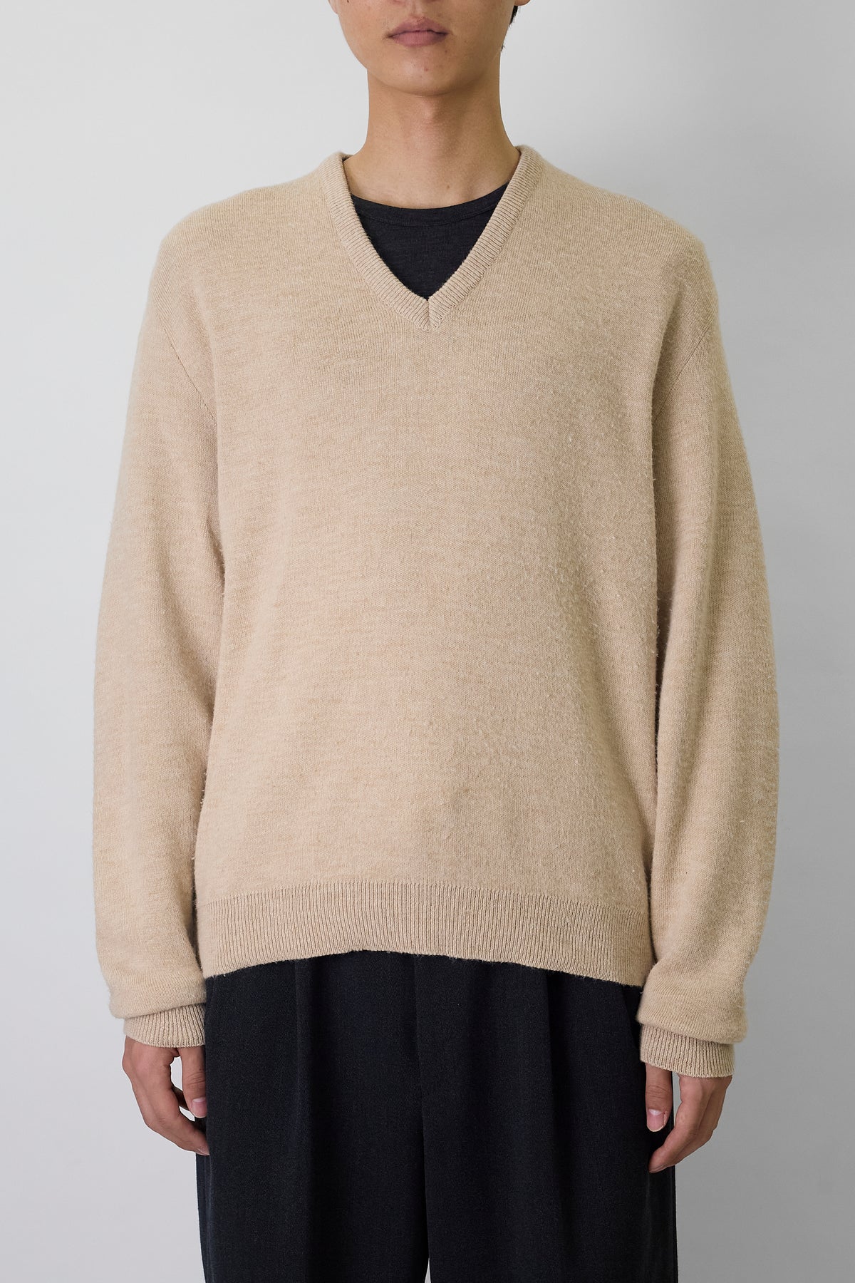 ROBERT BRUCE BEIGE WOOL KNIT MADE IN USA