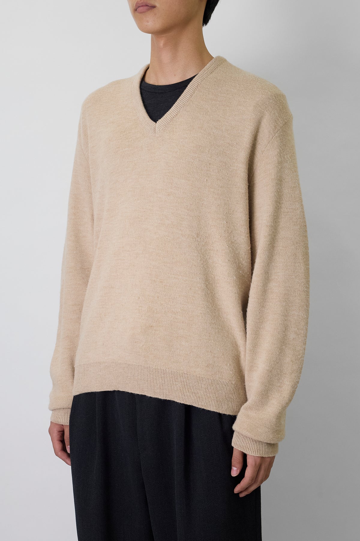 ROBERT BRUCE BEIGE WOOL KNIT MADE IN USA