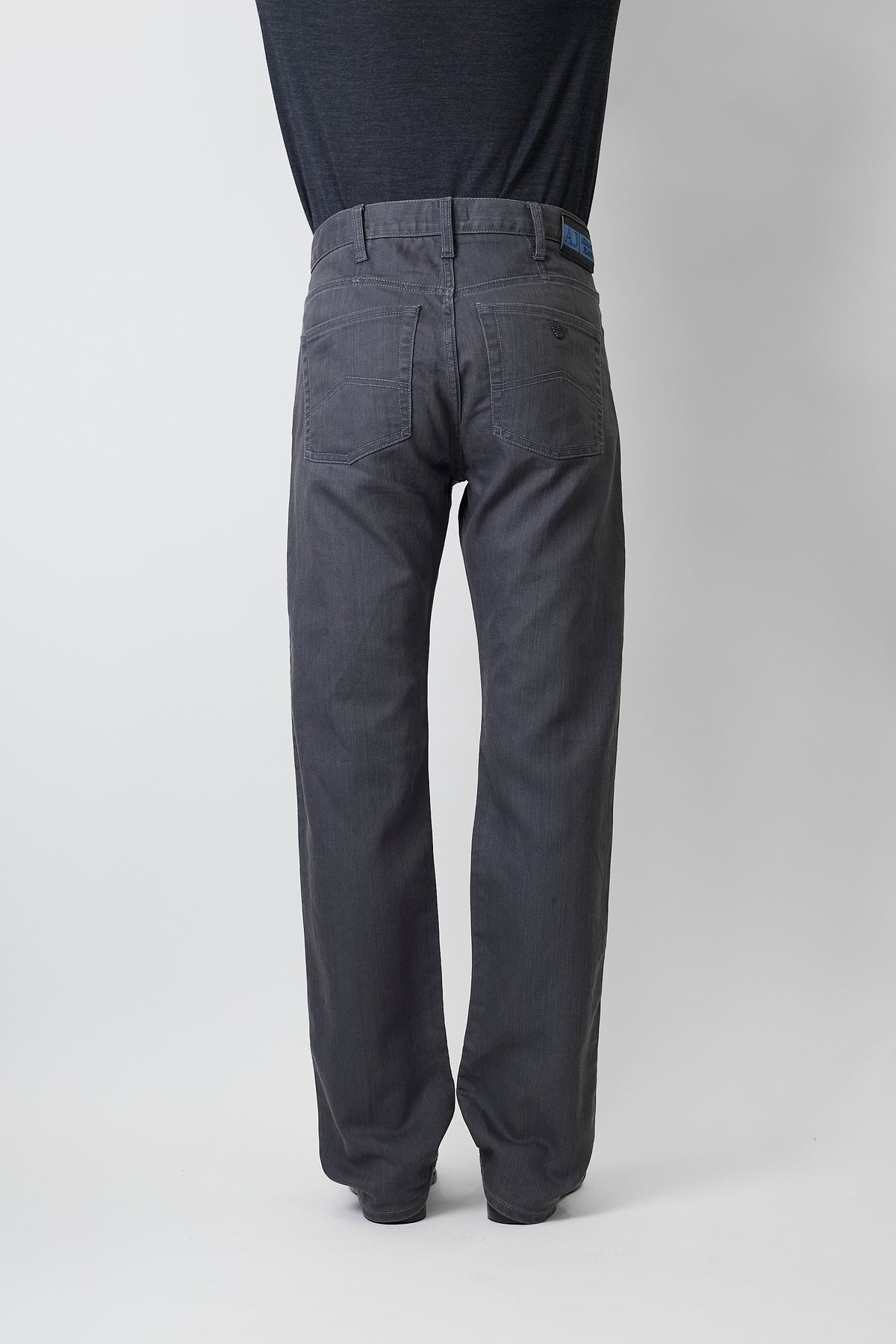 ARMANI JEANS BLACK GRAY DENIM WIDE PANTS MADE IN ITALY