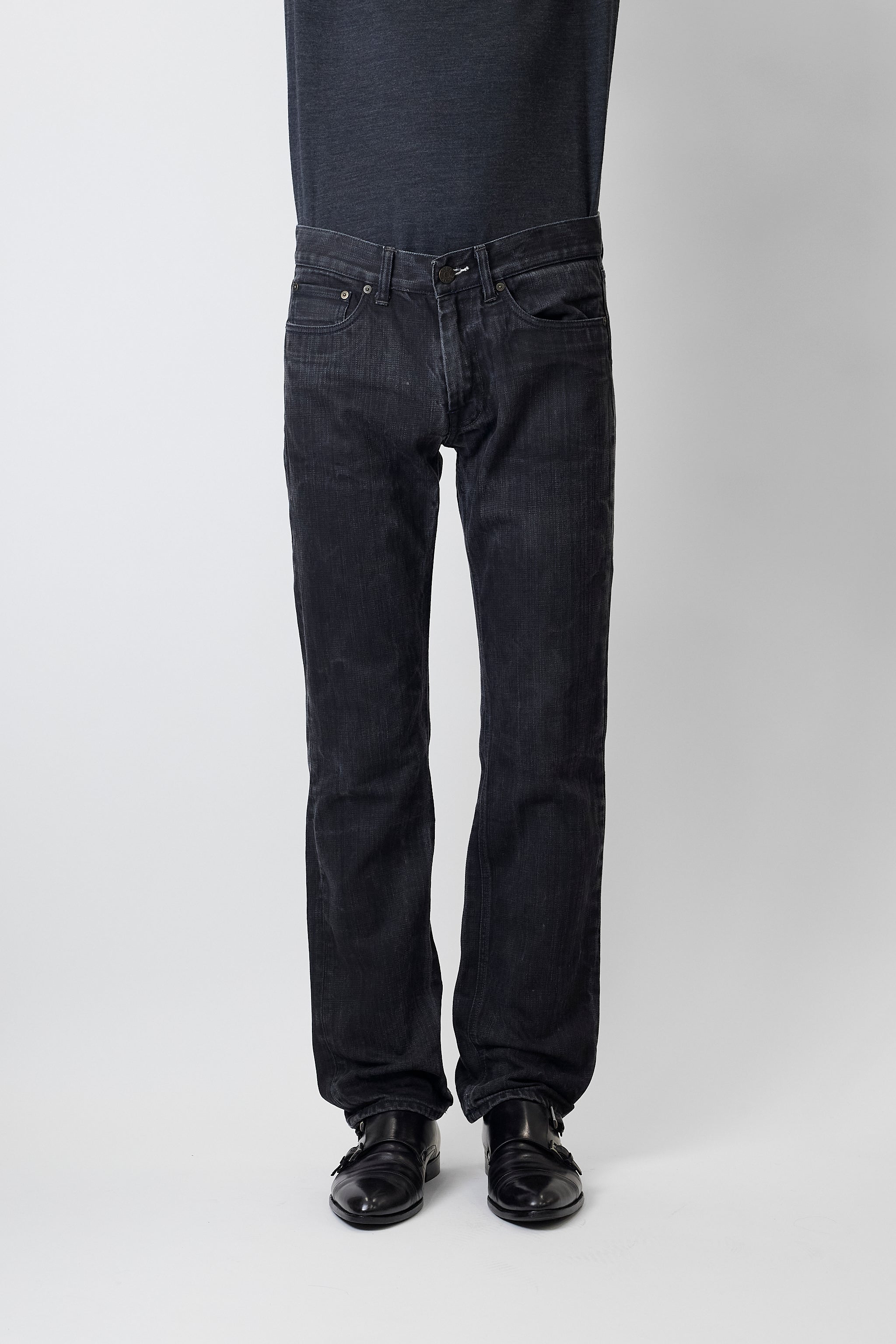 パンツ DISSONANCE NTRUL DENIM TROUSERS BLACK パンツ – DISSONANCE