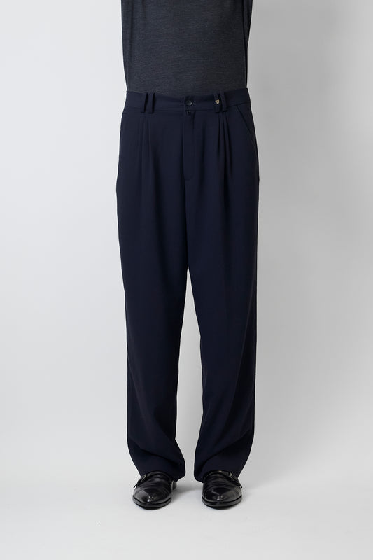 CARAMELO NAVY WIDE PANTS MADE IN SPAIN