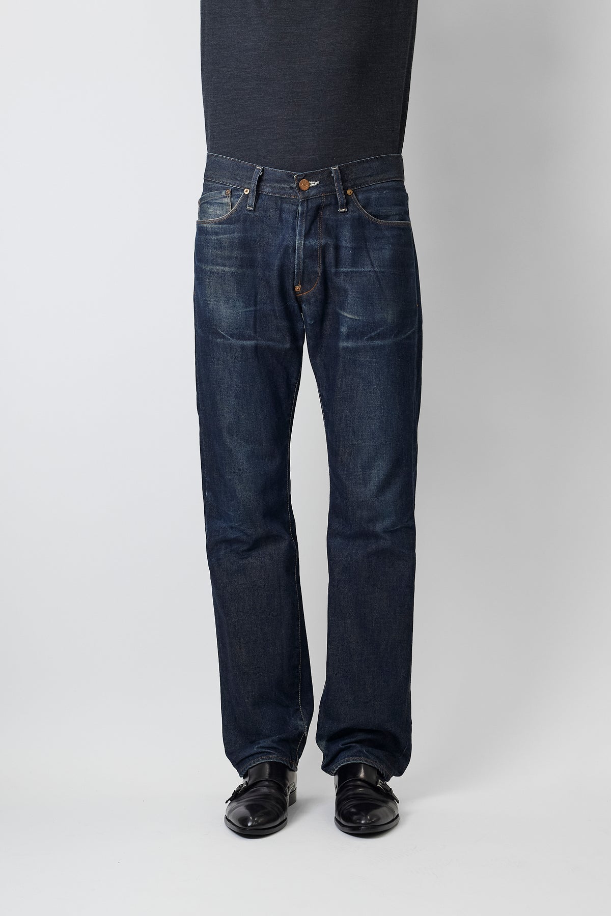 ACNE JEANS INDIGO DENIM MOC RAW PANTS MADE IN ITALY