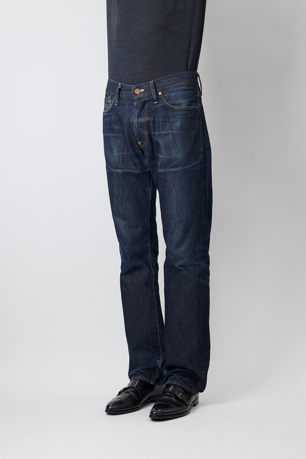 ACNE JEANS INDIGO DENIM MOC RAW PANTS MADE IN ITALY