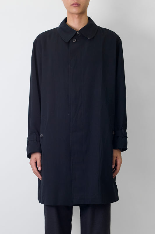 BURBERRY BLACK MATT COAT MADE IN SPAIN