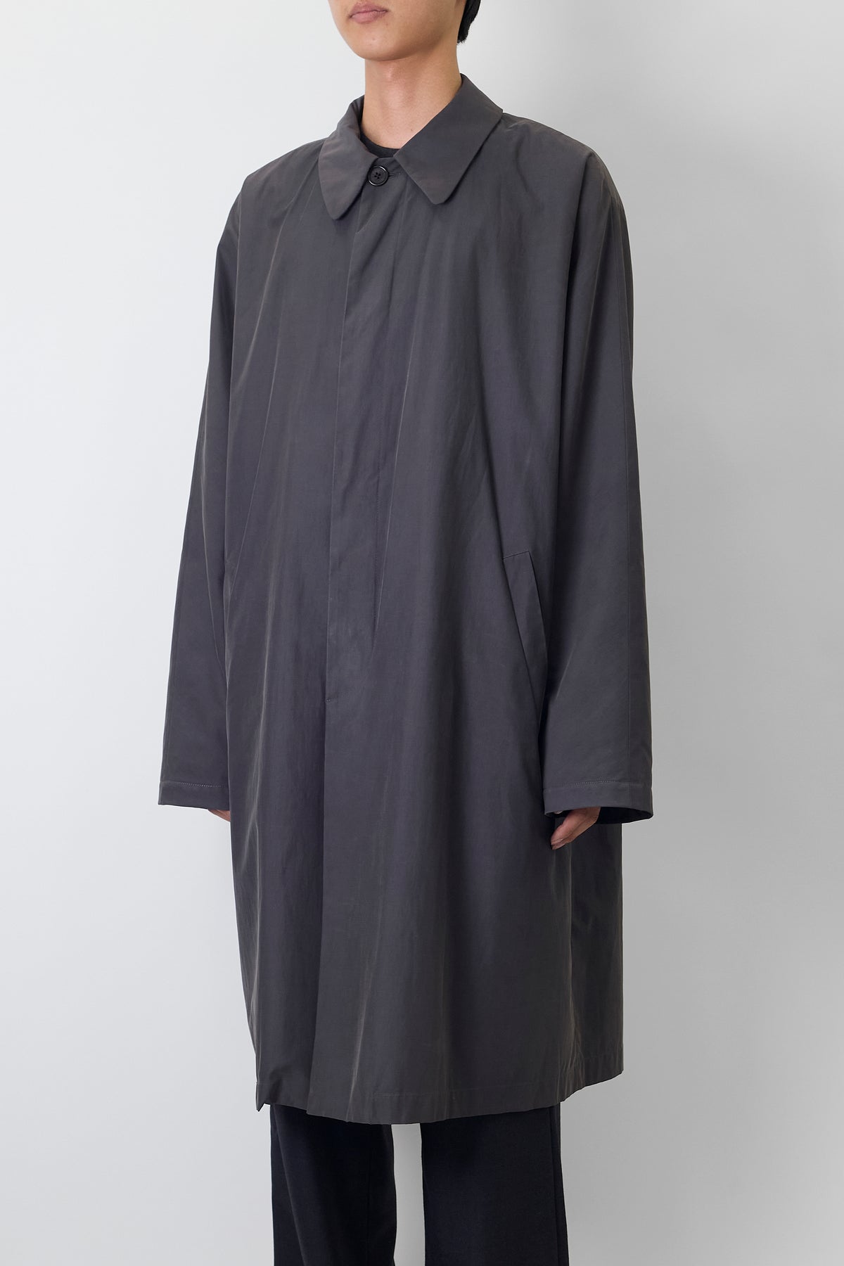 ADOLFO DOMINGUEZ PADDED GRAY LONG COAT MADE IN C.E.E