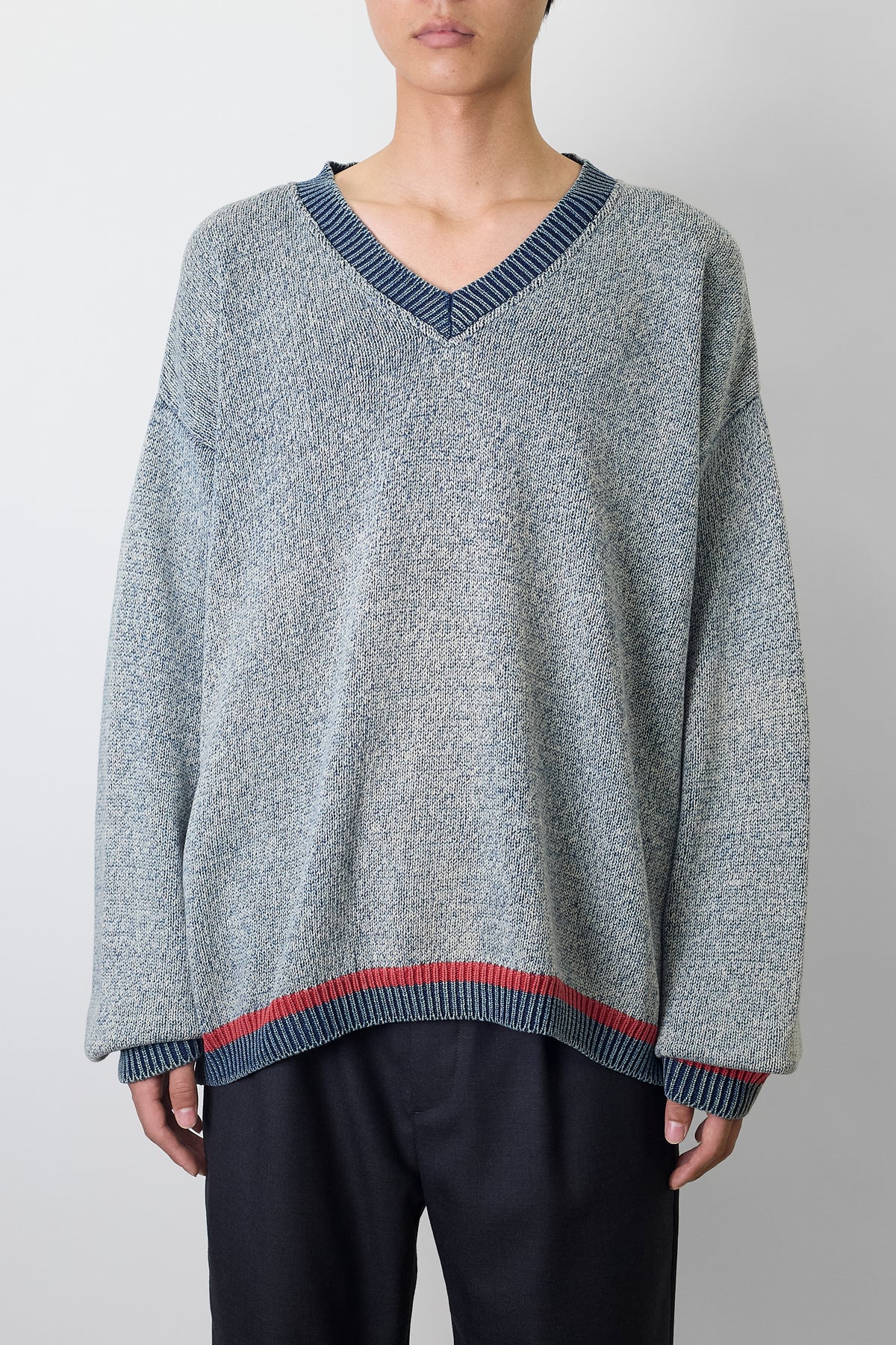 ARMANI JEANS DESIGNED BLUE GRAY COTTON KNIT MADE IN ITALY