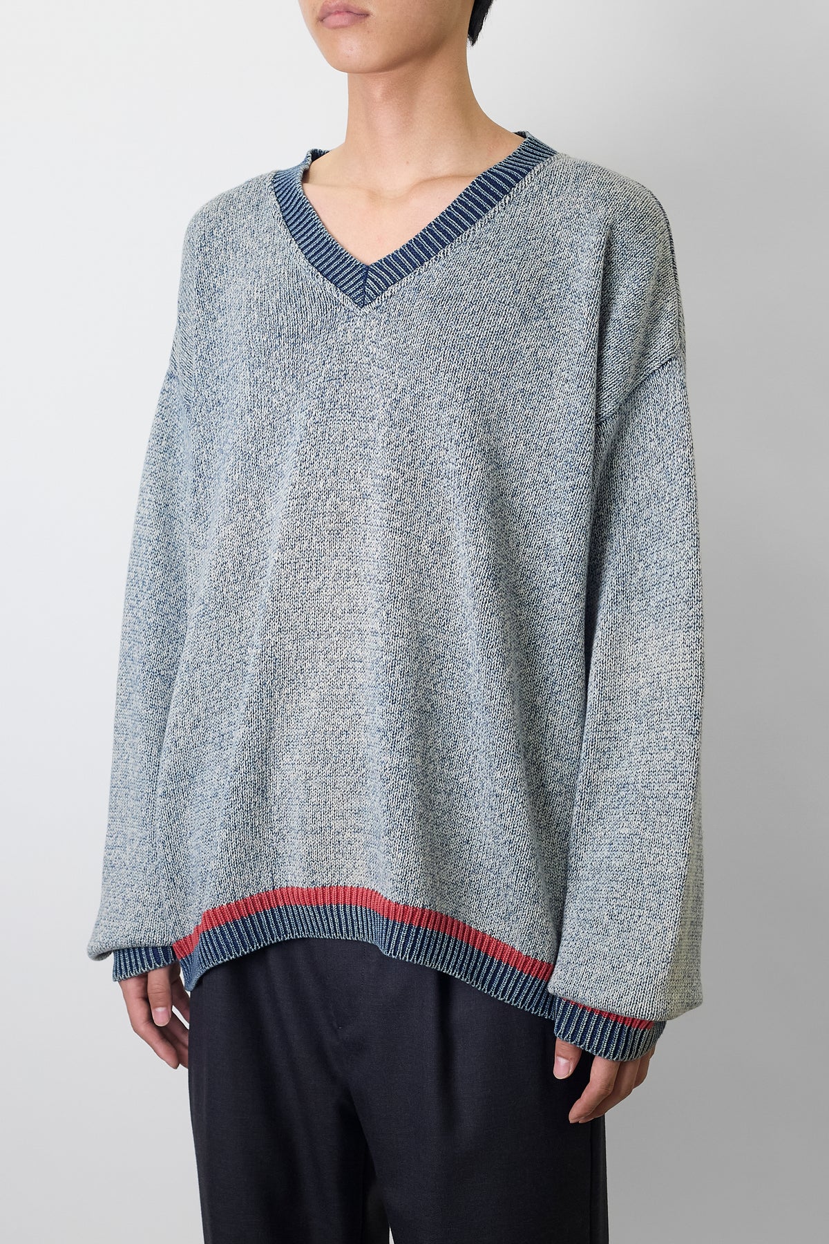 ARMANI JEANS DESIGNED BLUE GRAY COTTON KNIT MADE IN ITALY