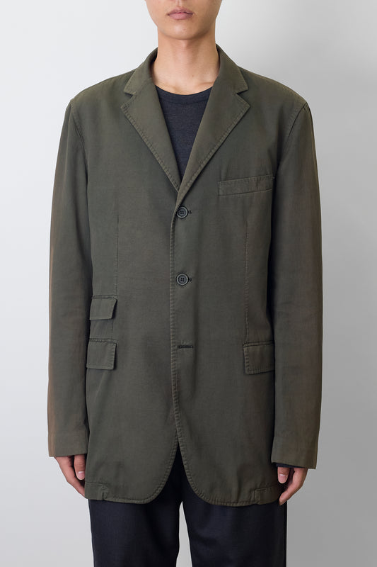 MANUFACTURE KHAKI TAILORED JACKET MADE IN ITALY