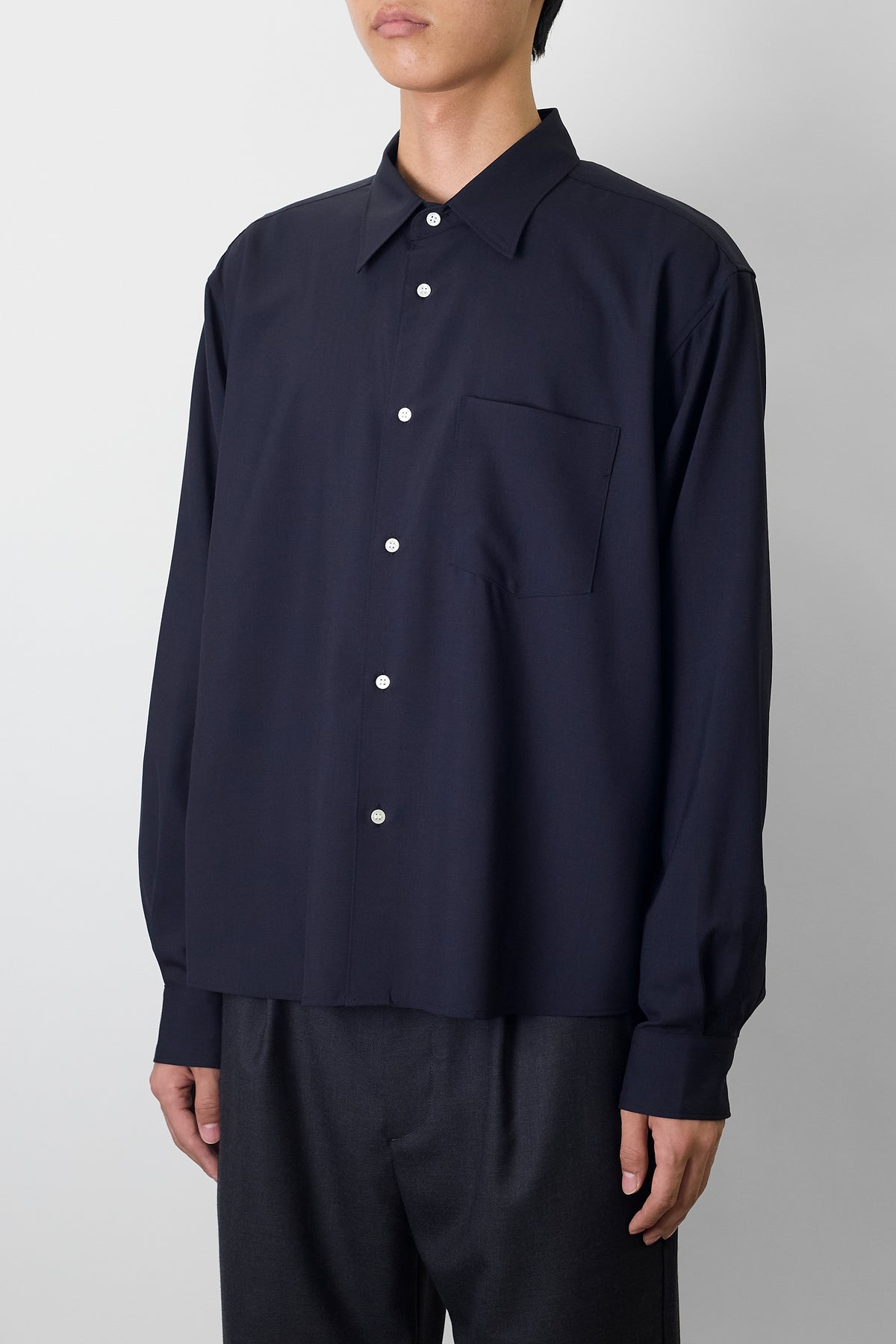 NTRUL CLASSIC WOOL SHIRT NAVY