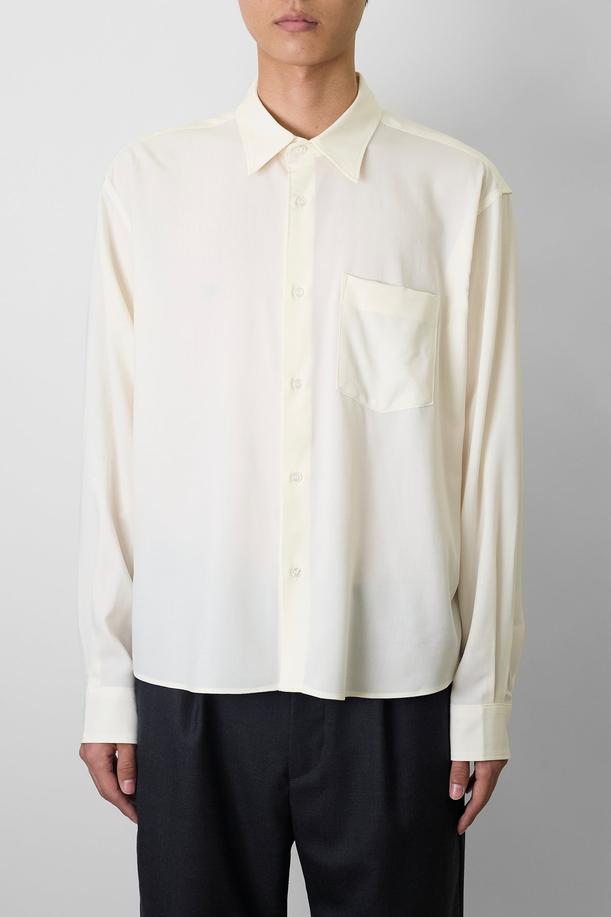 NTRUL CLASSIC WOOL SHIRT WHITE