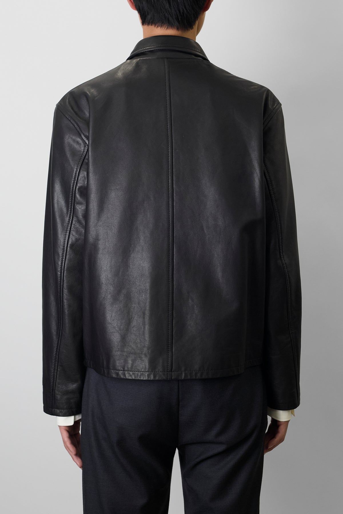 NTRUL MINIMAL LEATHER JACKET BLACK