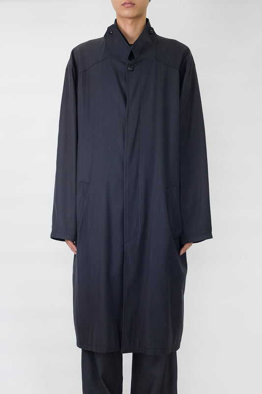 CLOSED BY FRANCOIS GIRBAUD DESIGNED GRAY NAVY WOOL LONG COAT MADE IN ITALY