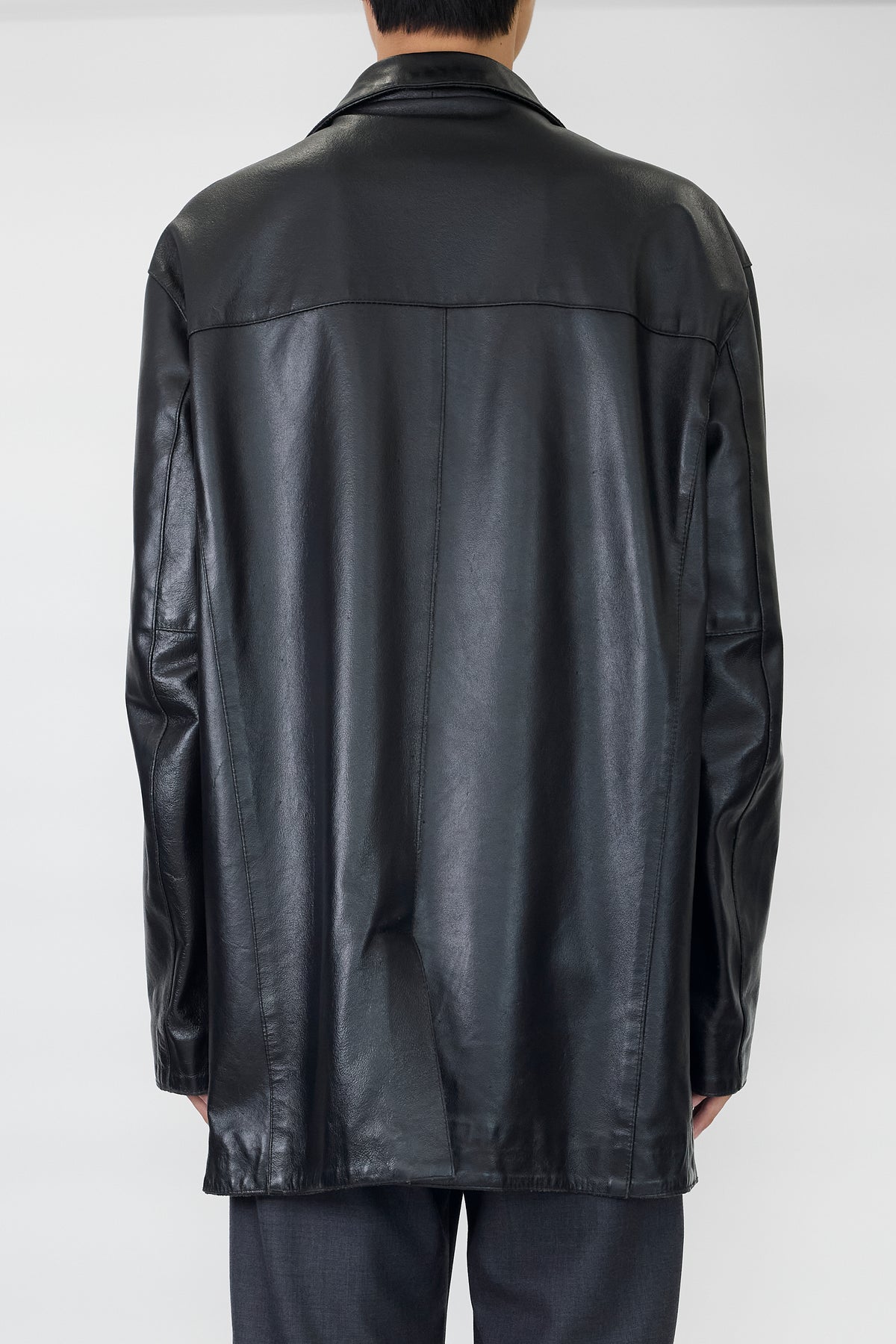 VINTAGE BLACK LEATHER JACKET MADE IN ITALY
