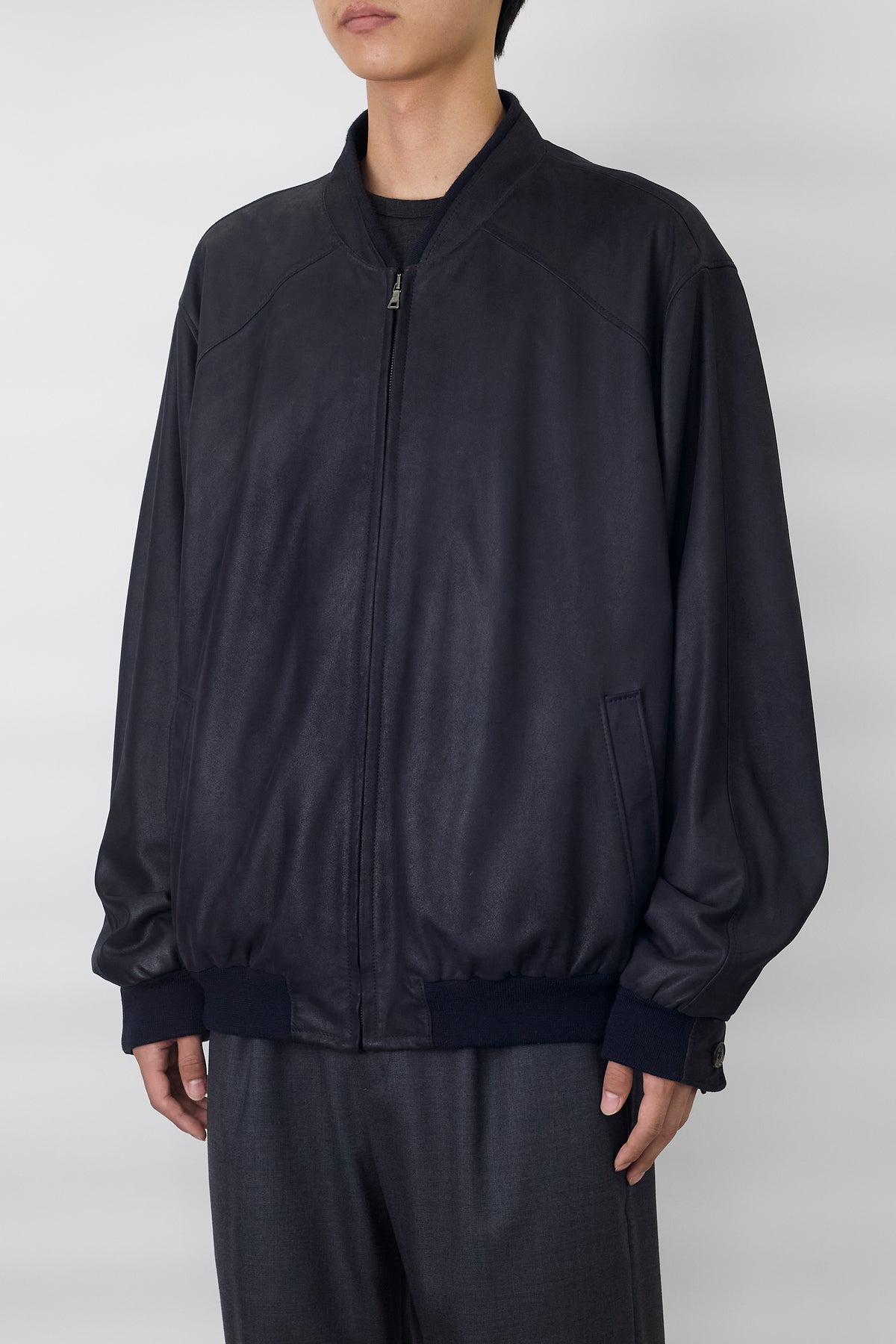 CHRIST BLACK LEATHER SHORT JACKET MADE IN ITALY