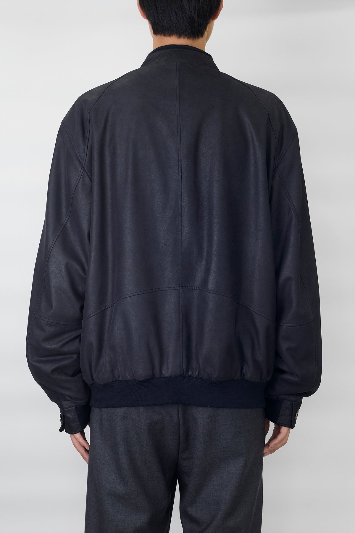 CHRIST BLACK LEATHER SHORT JACKET MADE IN ITALY